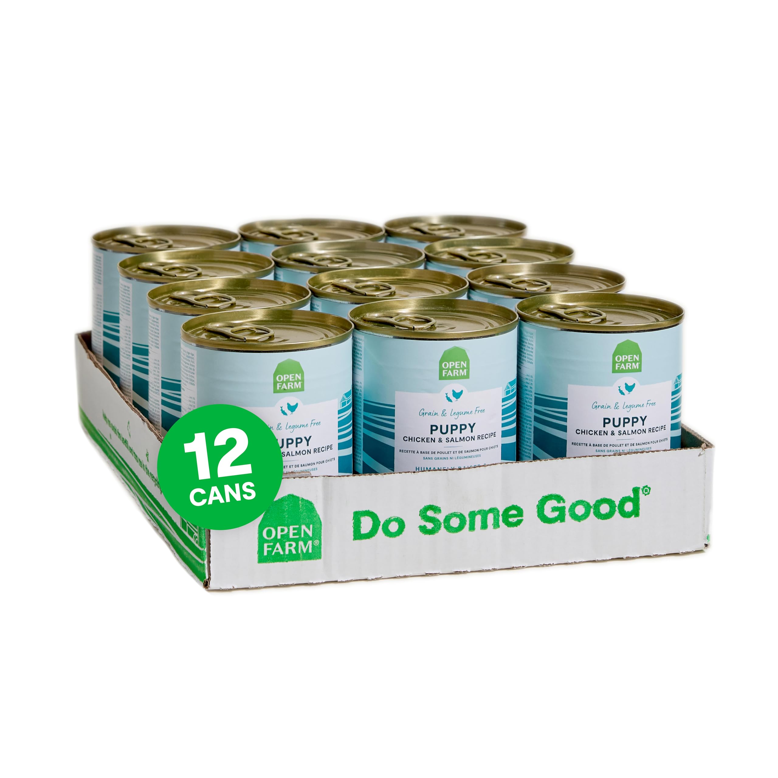Open Farm Canned Puppy Food, Pate for Complete & Balanced Nutrition, Grain Free and Legume-Free, Chicken & Salmon Recipe for Pup