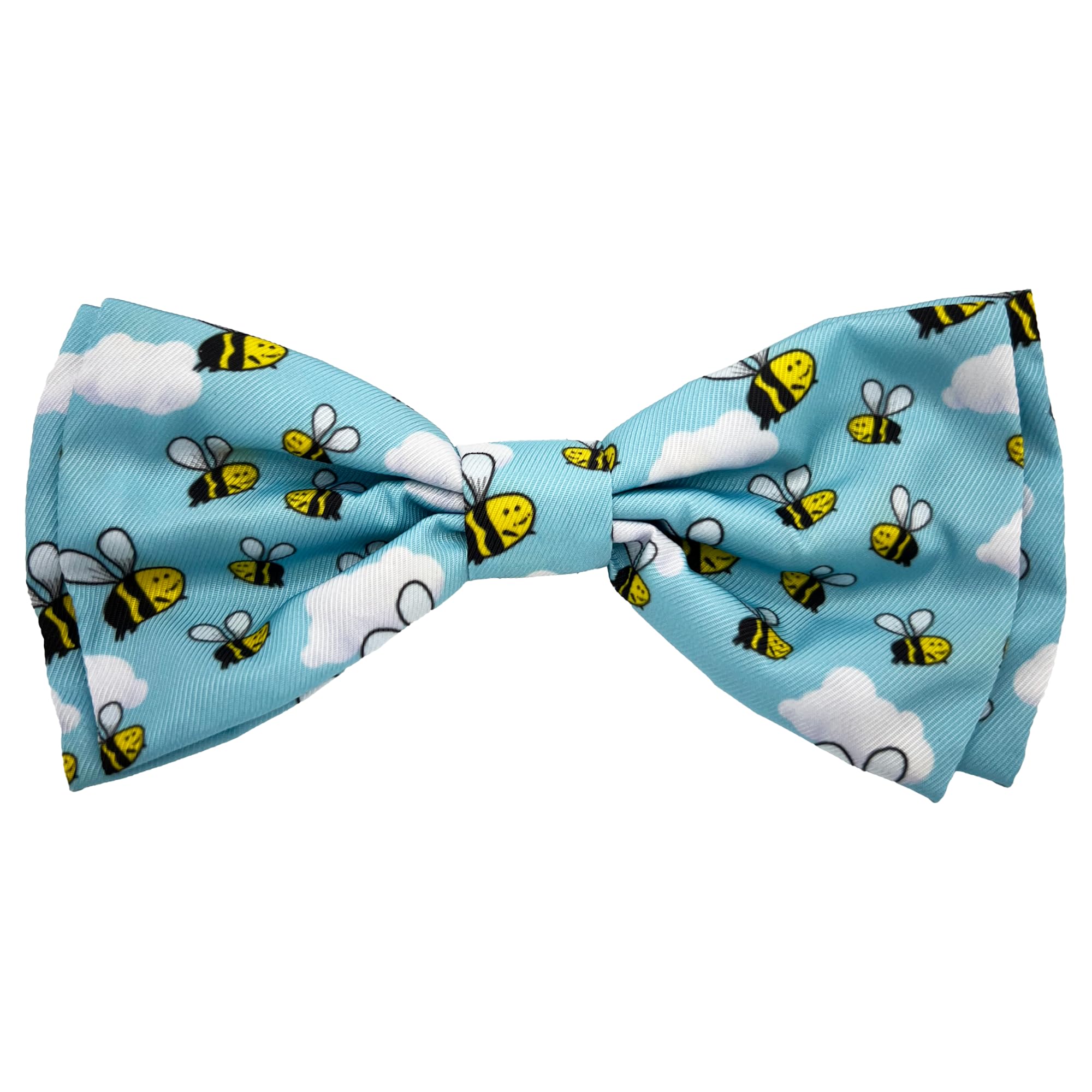 Huxley & Kent Bow Tie For Pets - Busy Bees (Small) - Bow Tie Collar Attachment - Fun Bow Ties For Dogs & Cats - Cute, Comfortabl
