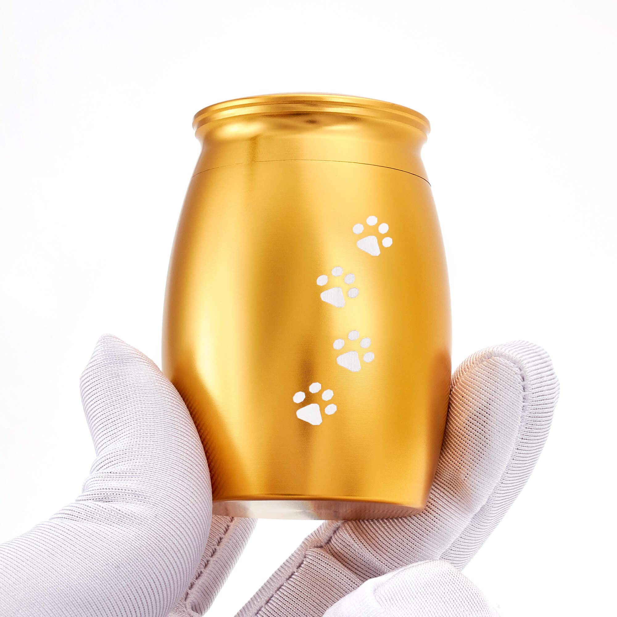 Lines Arte 2.67 Inches Small Pet Cremation Urns For Dog Ashes,Tiny Urn For Dog Or Cats Ashes,Mini Keepsake With Paw Print(Paw Go