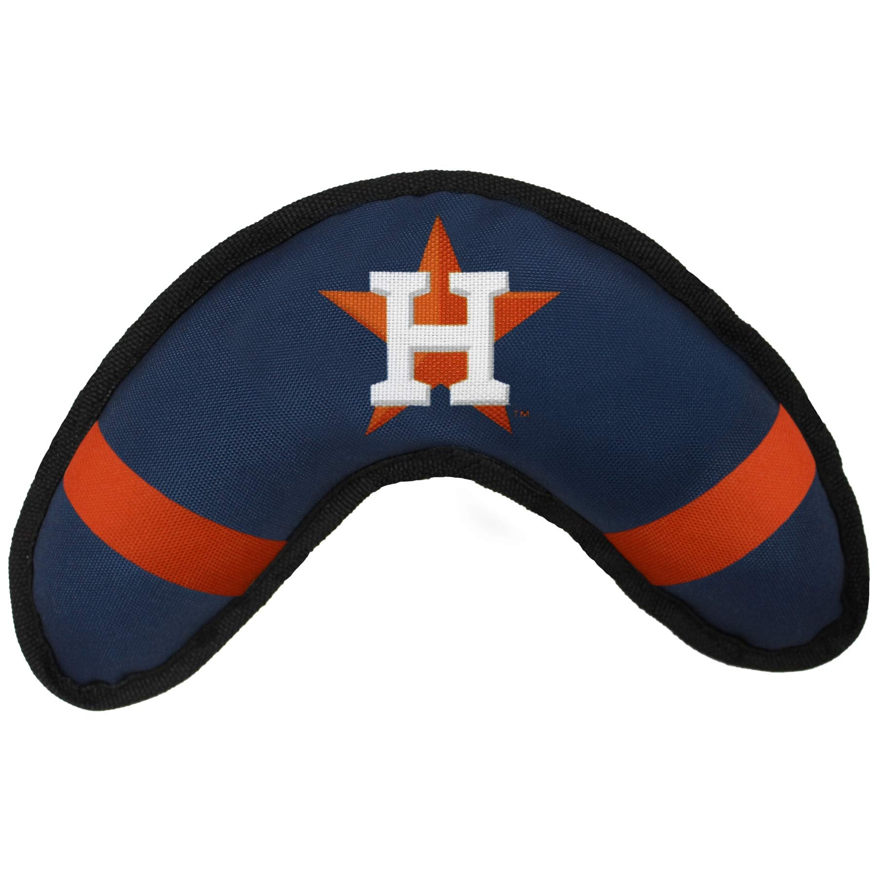 Pets First Mlb Houston Astros Boomerang Tough Nylon Toy For Dogs & Cats With Inner Squeaker.