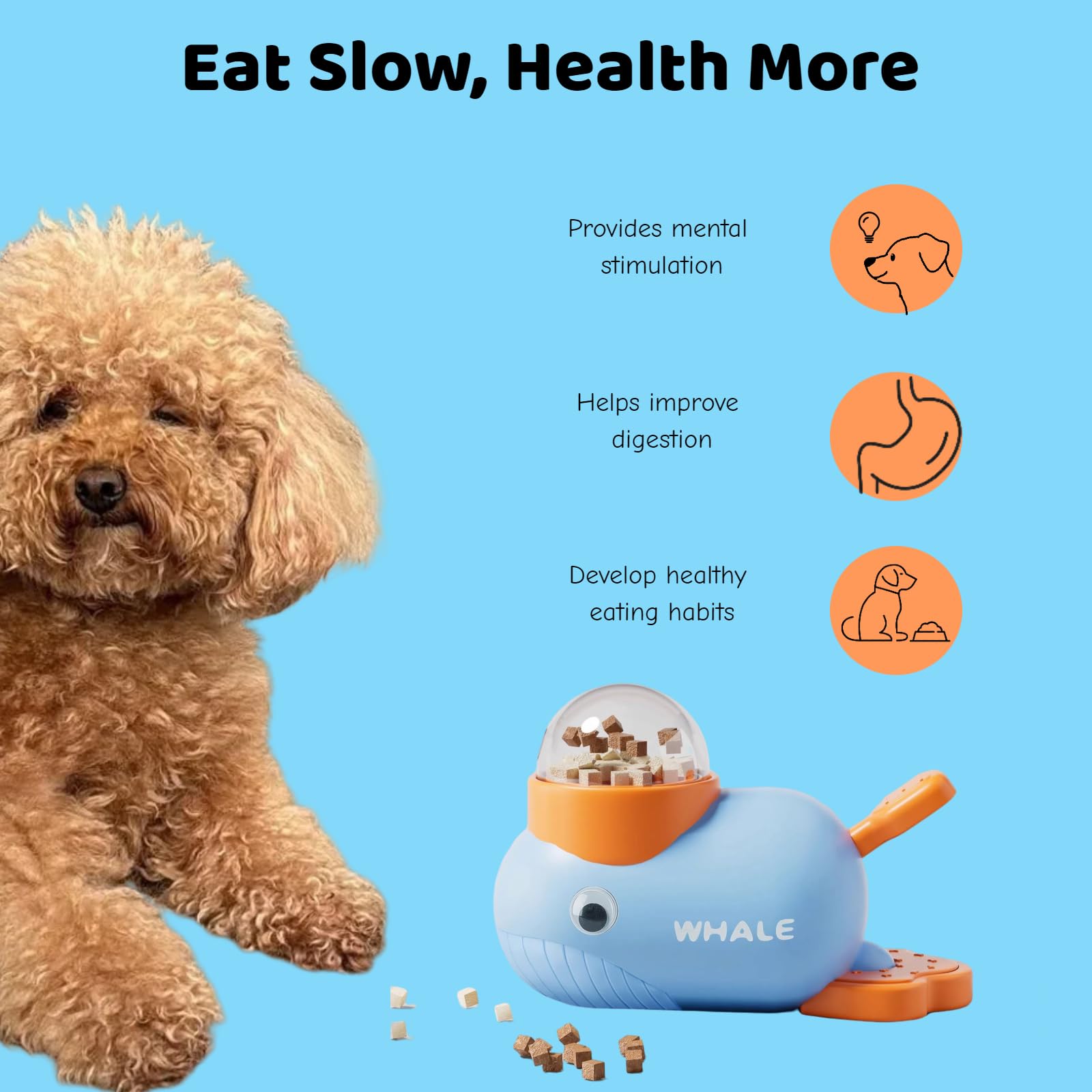KPWIN Dog Treat Dispenser Toy, Cat Puzzle Feeder, Interactive Durable Yellow Duck-Shaped Puzzle Feeder for Dog Cat Treat Toy (Wh