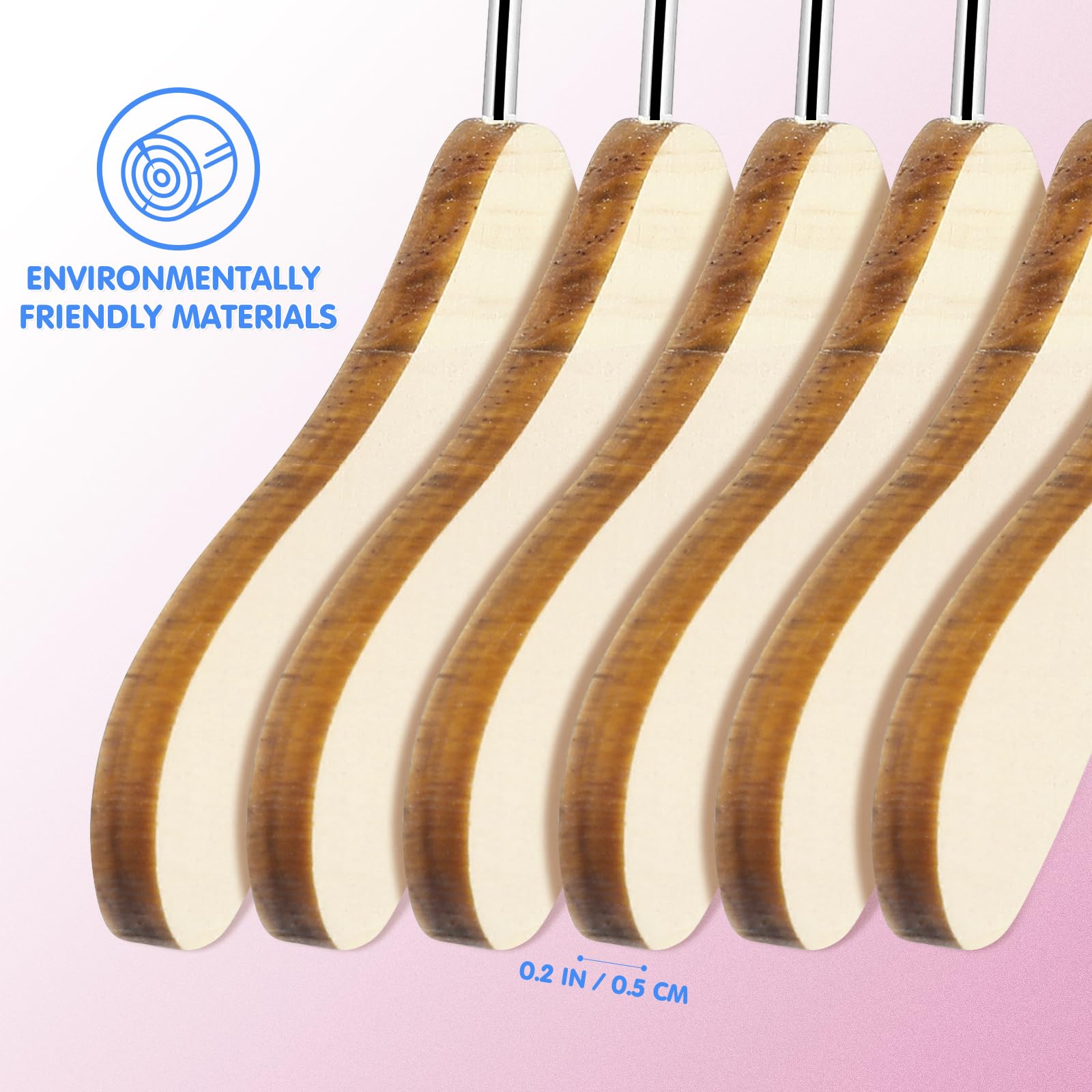 Balacoo 10 Pcs Wooden Dog Clothes Hangers, Small Pet Apparel Hangers For Doll Dog Cat Clothes, Dog Supply Organizer Hangers