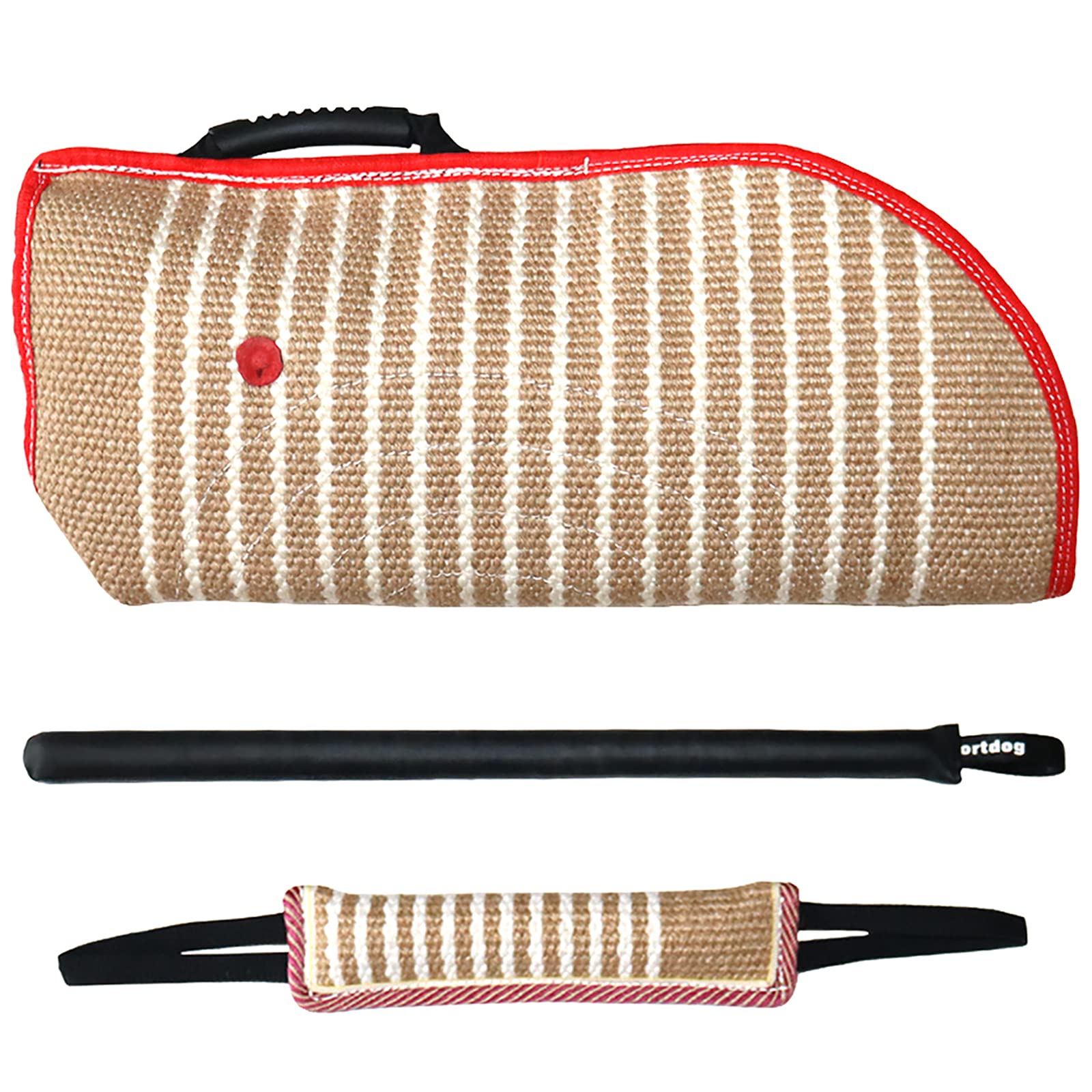 DGSL Dog Training Set - Dog Bite Sleeve, Pillow Tug Toy, Stick - Professional Training Equipment for Biting, Interactive, Fetch,