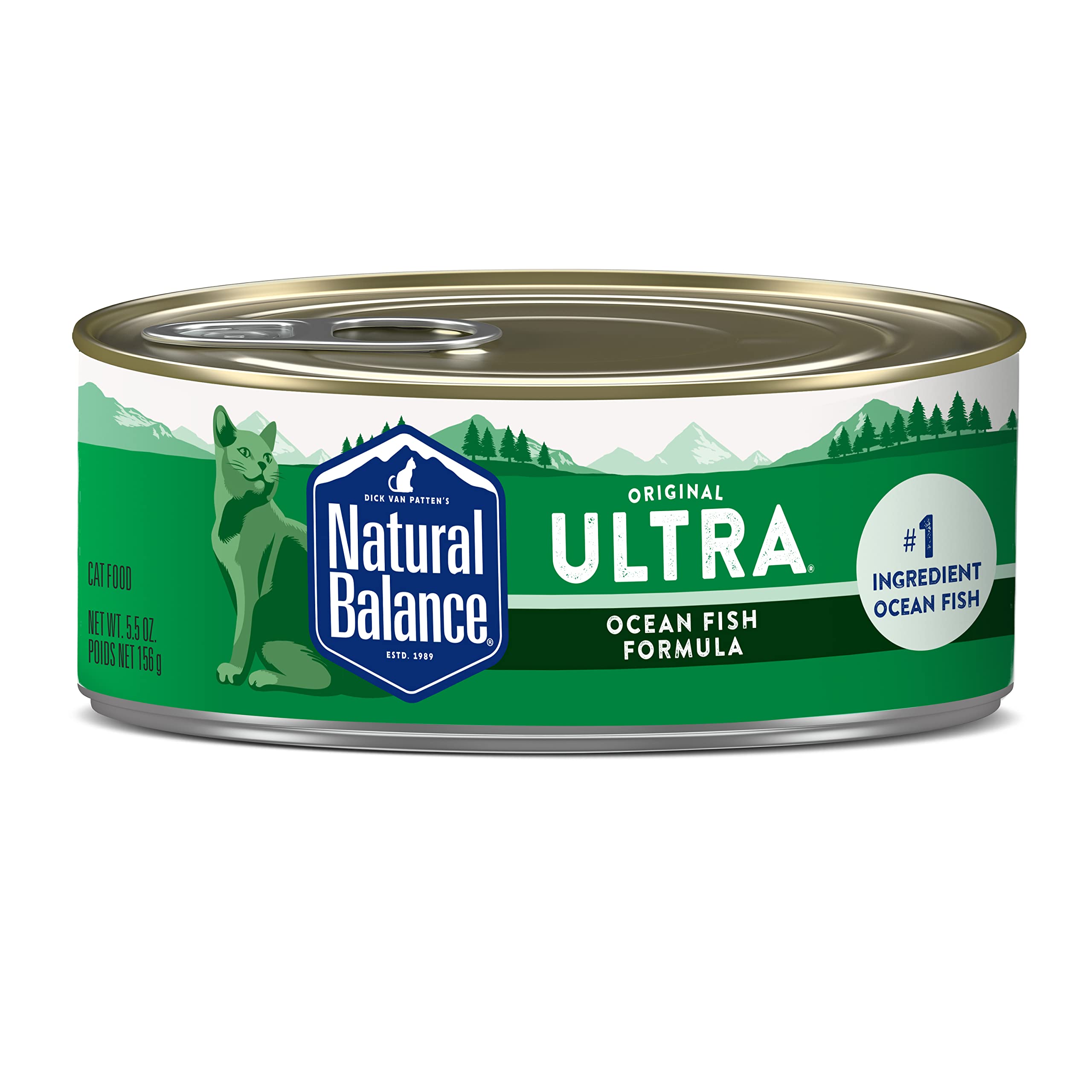 Natural Balance Original Ultra Adult Wet Canned Cat Food, Ocean Fish Recipe, 5.5 Ounce (Pack of 24)