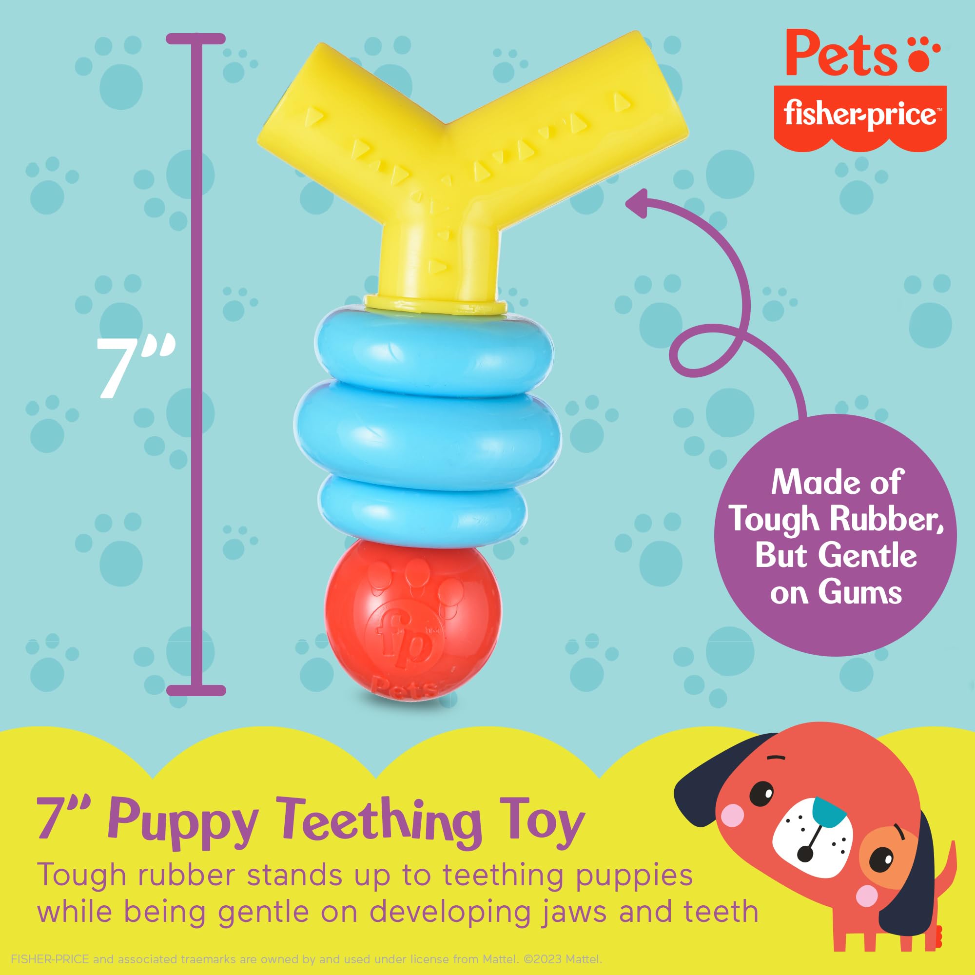 Fisher-Price for Pets Stack N' Relax Resilient Chewer Teething Toy for Puppies | Chew Toy for Puppies, Puppy Teething Toy, Puppy