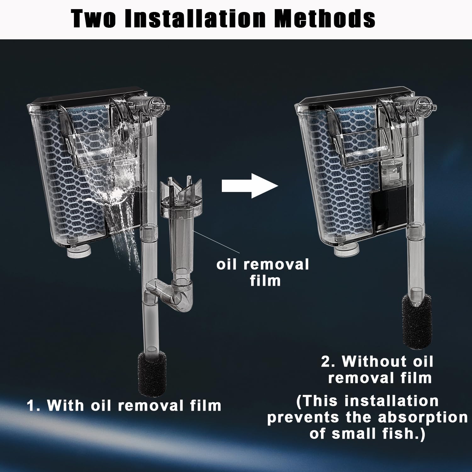 Ipriro 3 Gallon 12.6'' L Fish Nano Glass Aquarium, With Separator Plate For Betta, Multi-Functional Square Fish Tank With Filter