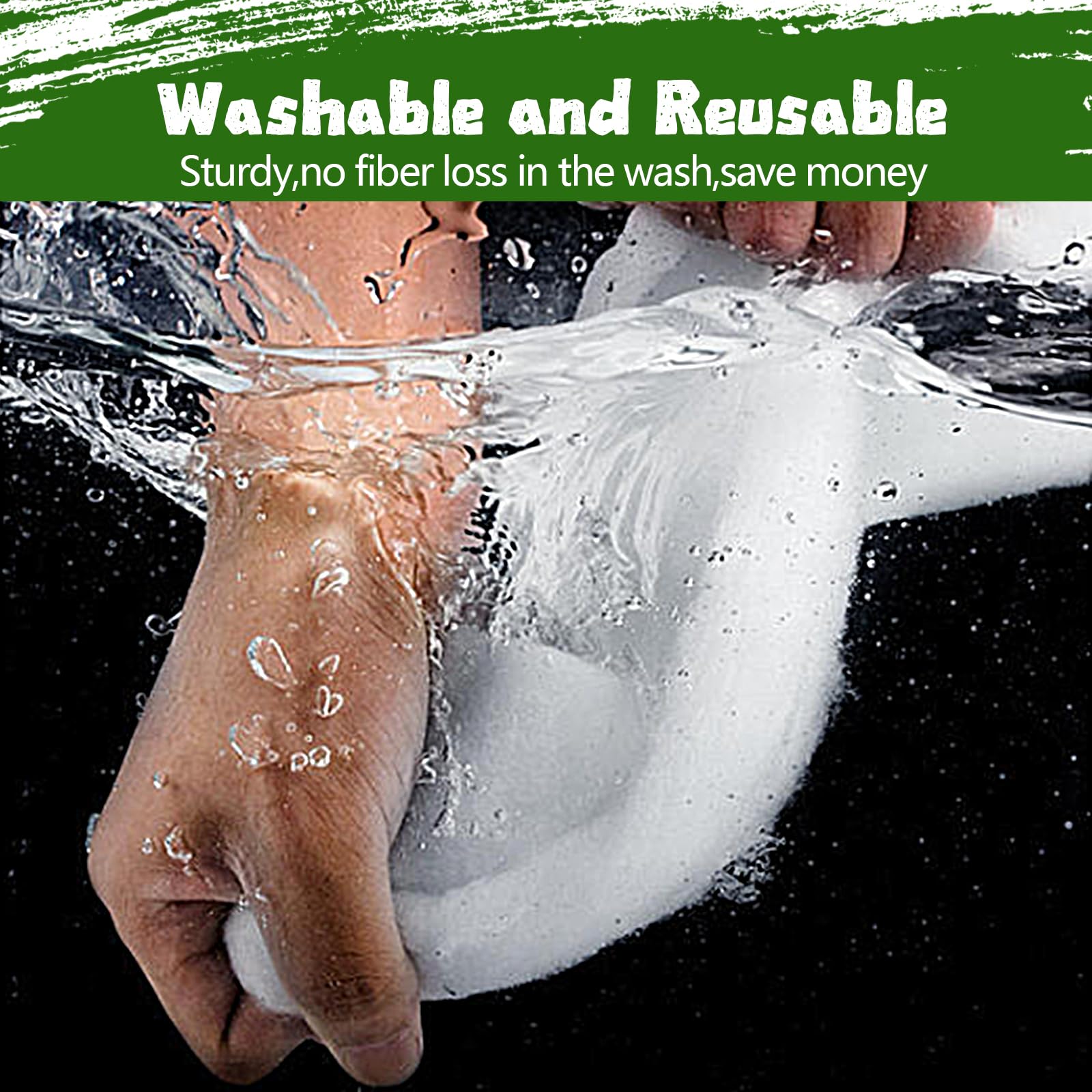 Aquarium Filter Floss 12 * 144 Inches, Cut To Fit Fish Tank Filter, Dual Density Aquarium Filter Pad, Pond Filter Media Roll Cle