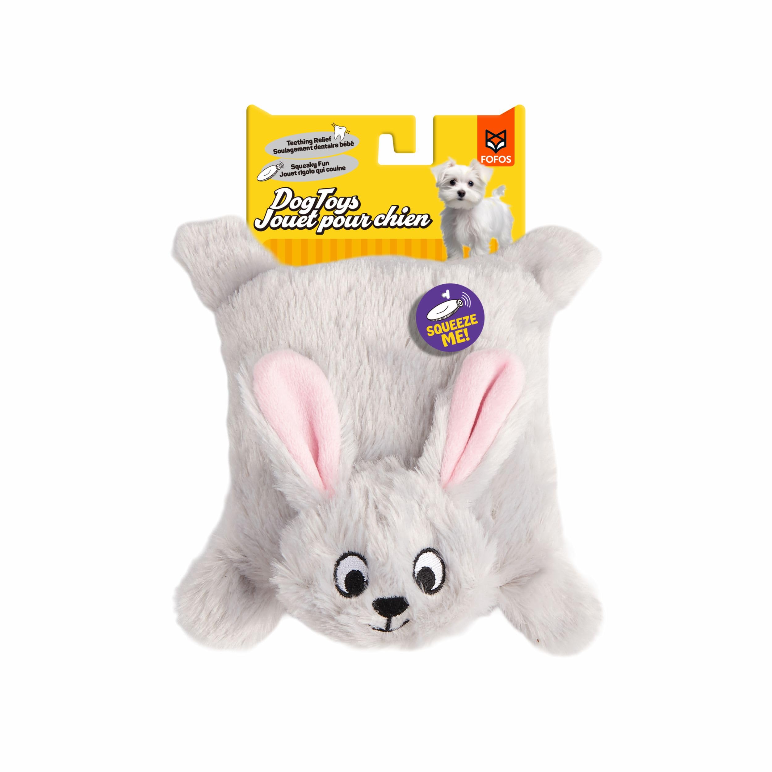 Barkbutler X Fofos Puppy Toy Squeaky Rabbit  Super Soft & Squeaky Toys For Dogs, Dog Toys For Puppy (010Kgs)  Grey