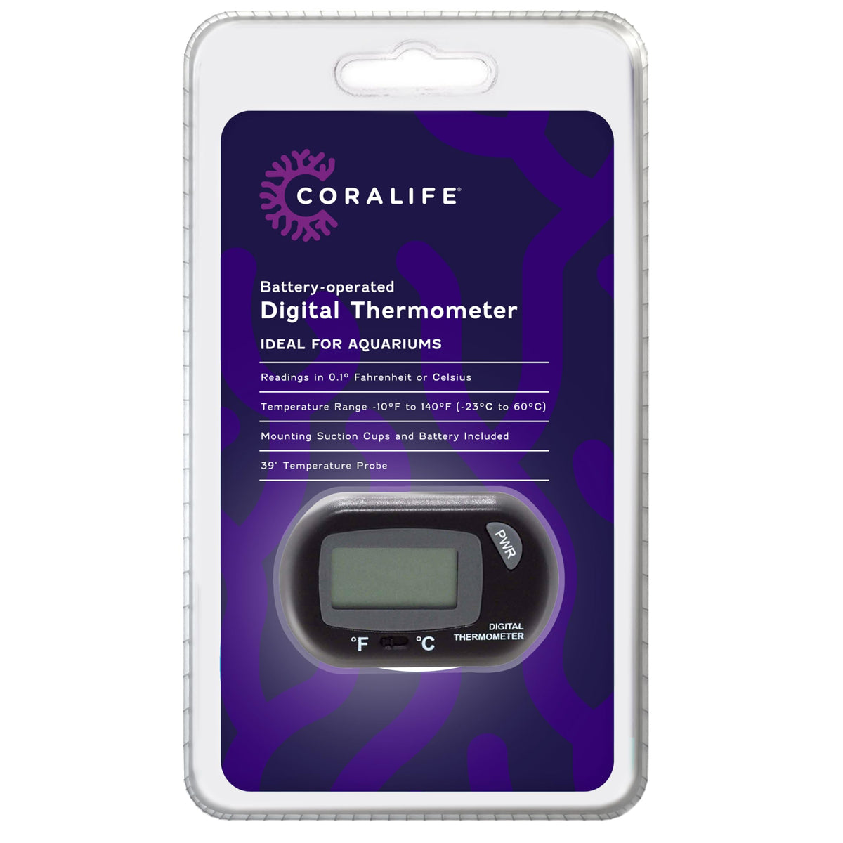 Coralife Aquarium Fish Tank Digital Water Thermometer