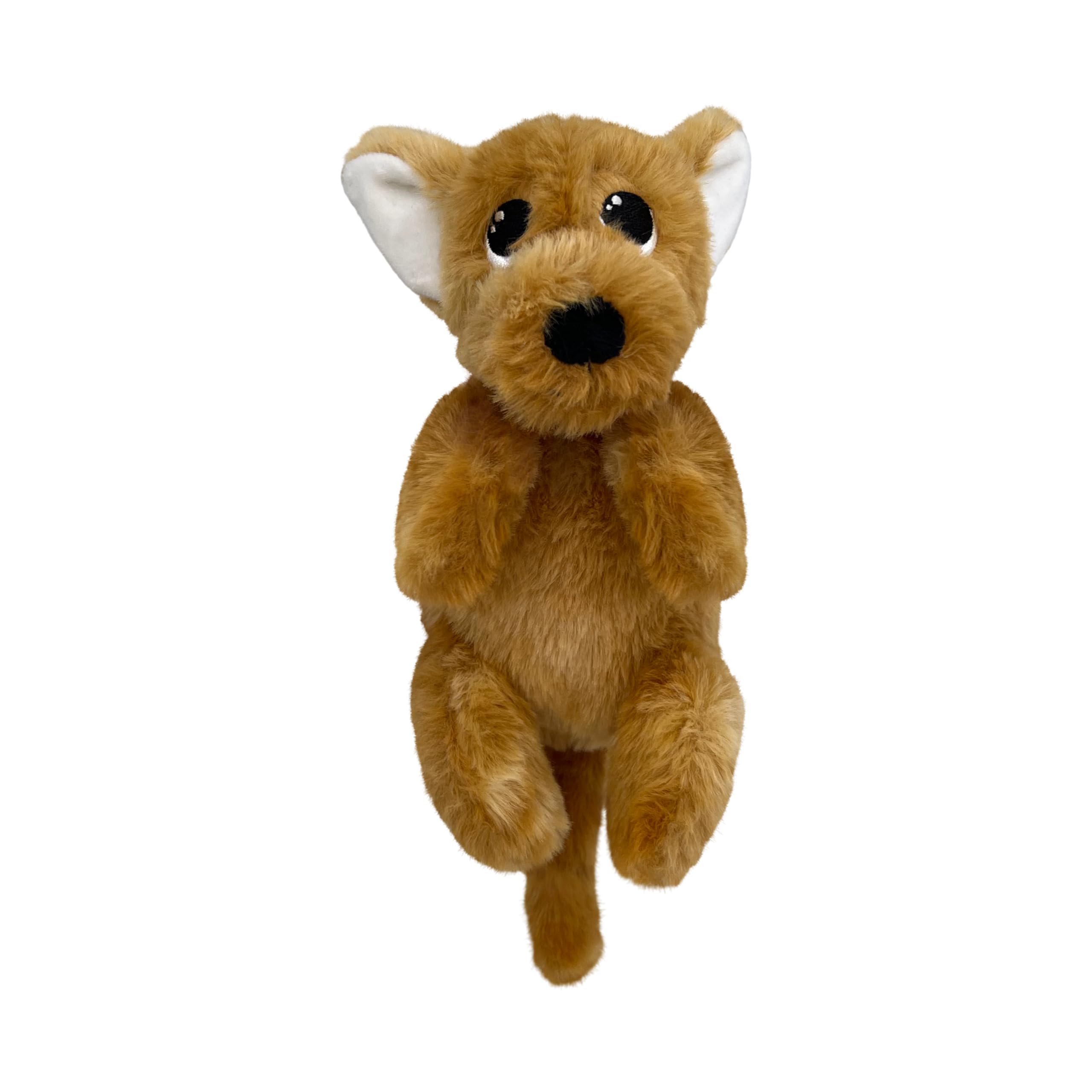 Kong Comfort Pups Low Stuffing Plush Fur And Crinkly Noise With Squeaker (Small, Peanut)