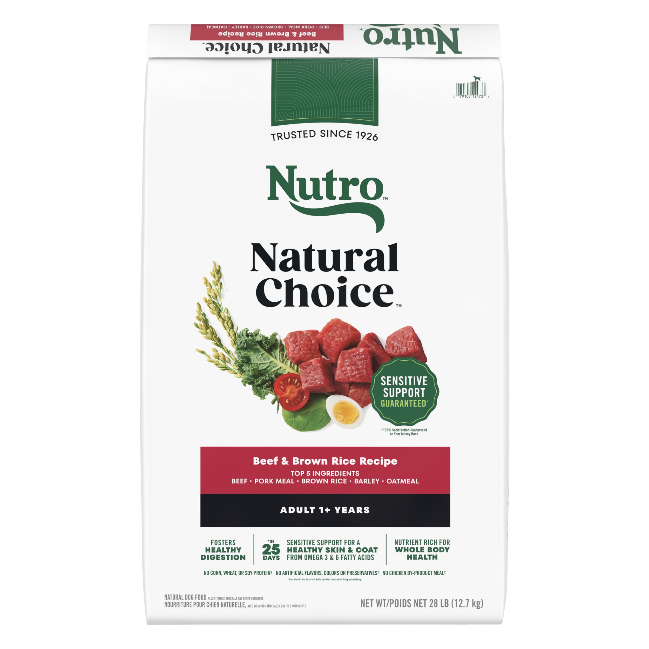 Nutro Natural Choice Adult Dry Dog Food, Beef and Brown Rice Recipe, 28 lbs.