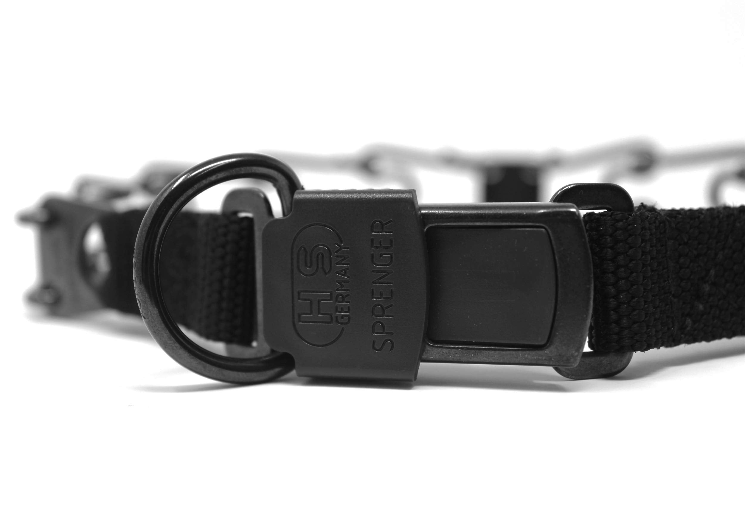 Herm Sprenger Black Stainless Steel Prong Dog Training Collar With Quick Release Buckle Ultra-Plus Pet Pinch Collar No-Pull Coll