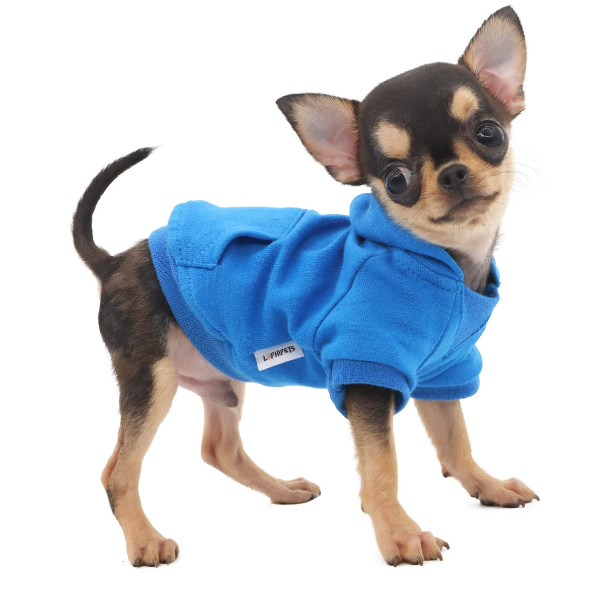 Lophipets Dog Hoodies Sweatshirts For Small Dogs Teacup Chihuahua Yorkie Puppy Clothes Cold Weather Coat-Blue/Xs