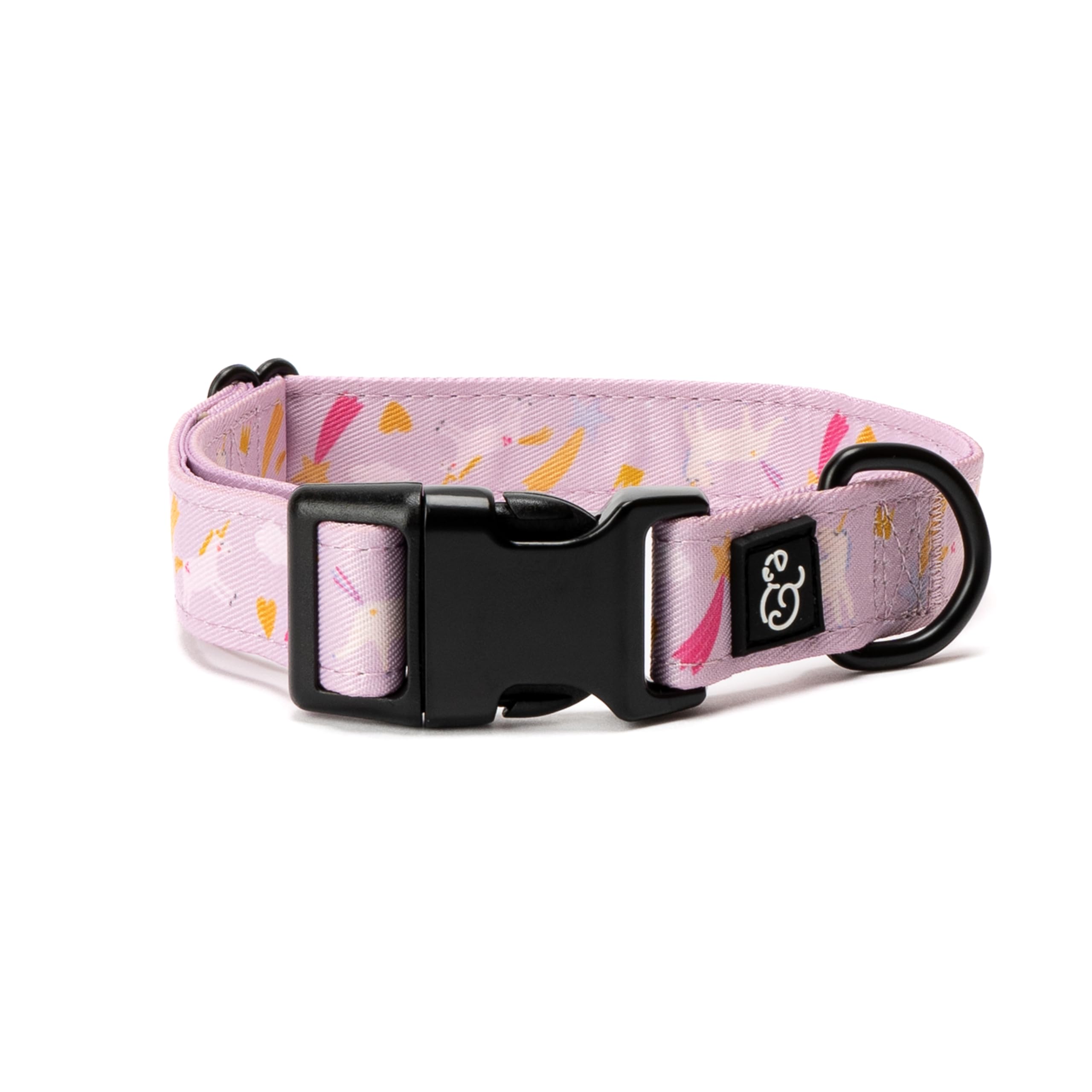 Lucy & Co. Unicorn Magic Dog Collar - Durable Lightweight Designer Collar For Pets - Adjustable Metal Safety Buckle (Medium, Pur