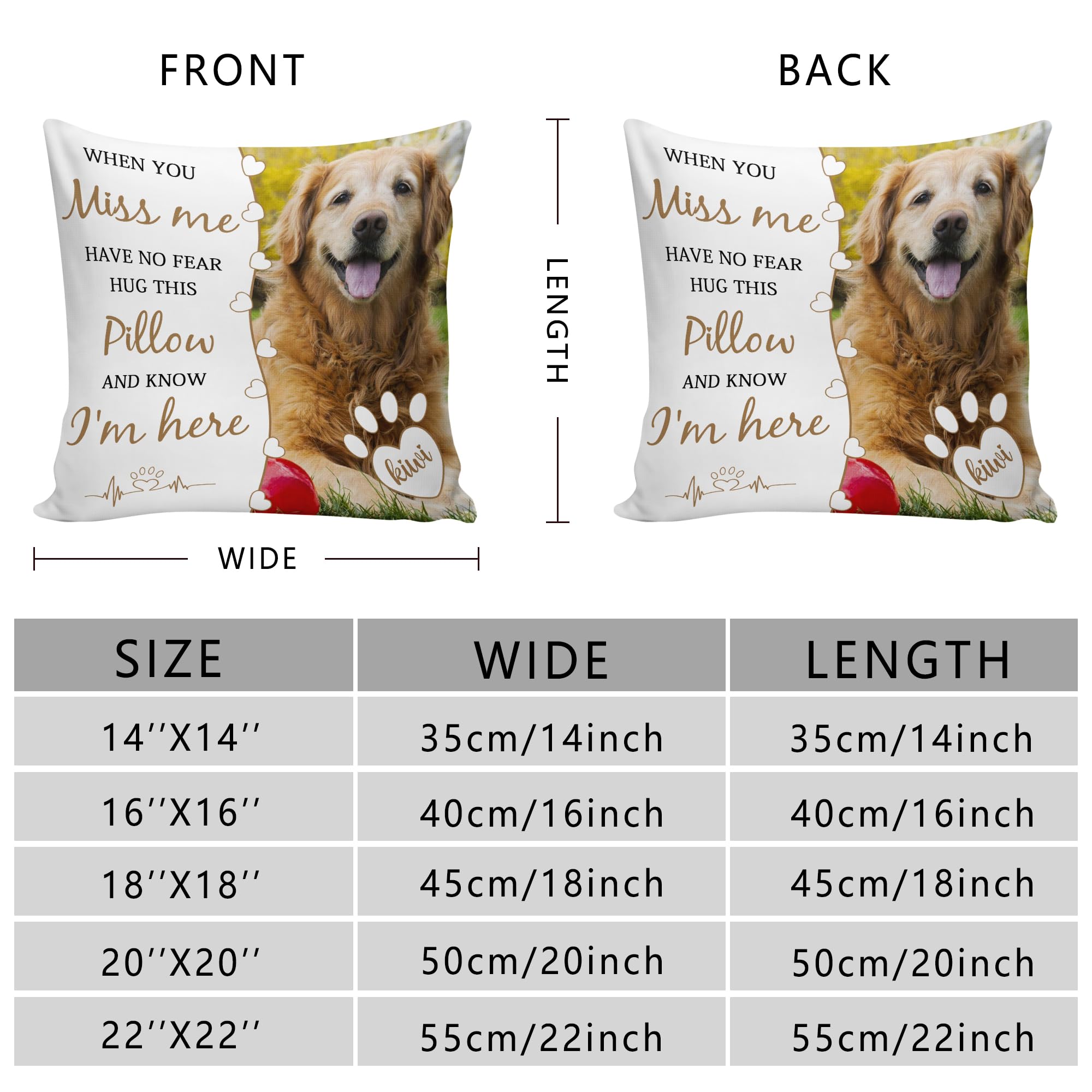 Funny Diy Custom Pet Memorial Gifts For Loss Of Dogs, Personalized Dog Memorial Throw Pillows With Pictures Name, Pet Memorial P