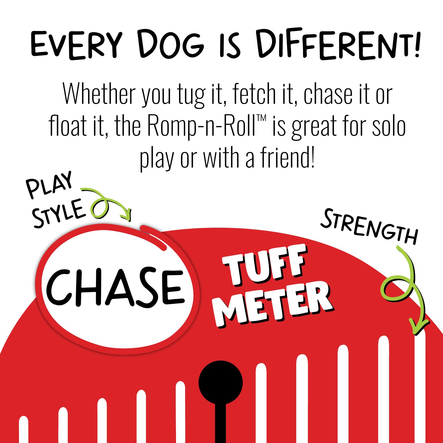 Jolly Pets Romp-N-Roll Rope And Ball Dog Toy, 8 Inches/Large, Orange