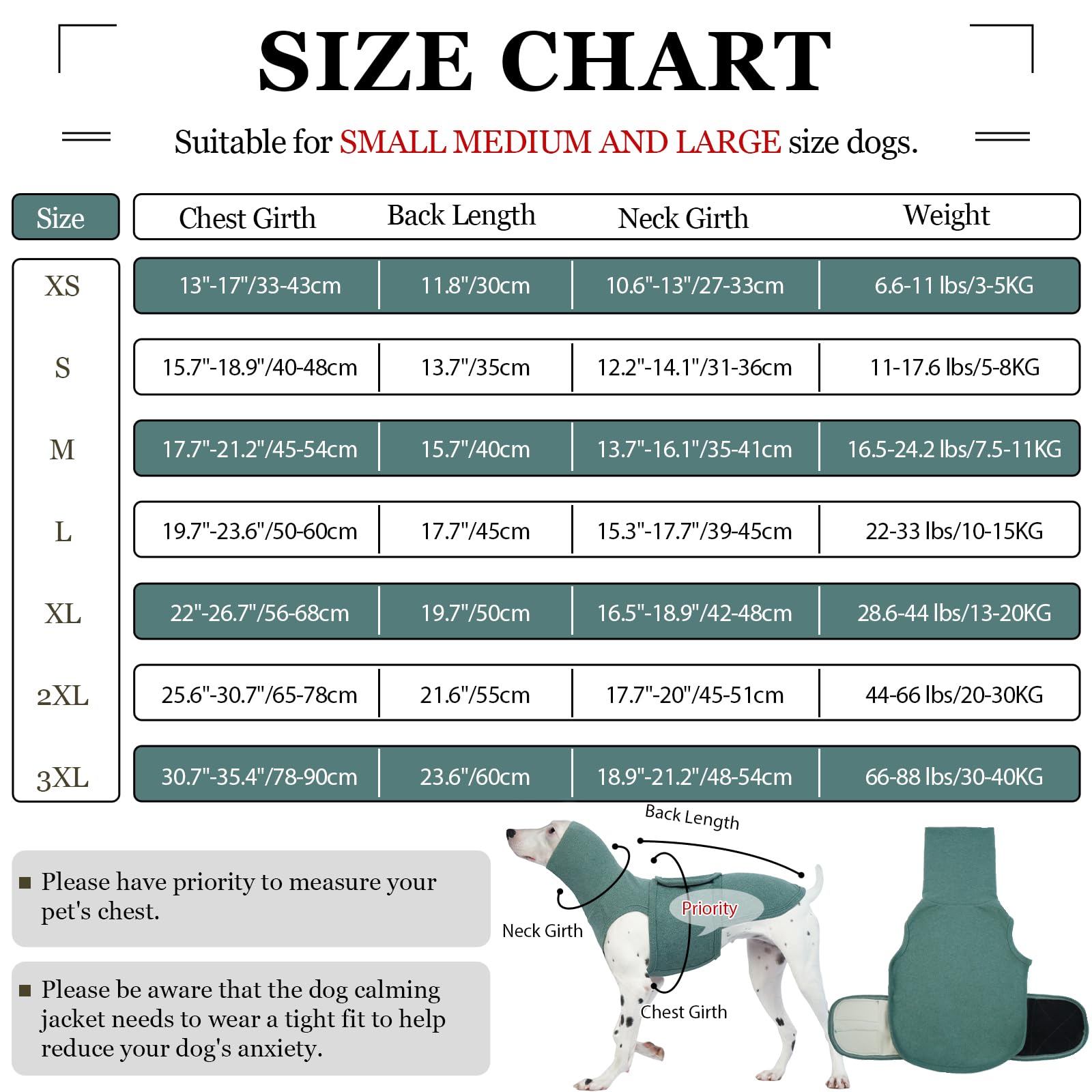 Rozkitch Dog Anxiety Vest Calming Jacket With Hoodie Soft Dog Ears Cover, Warm Shirt With Ear Wrap For Fireworks Travel Vet Visi