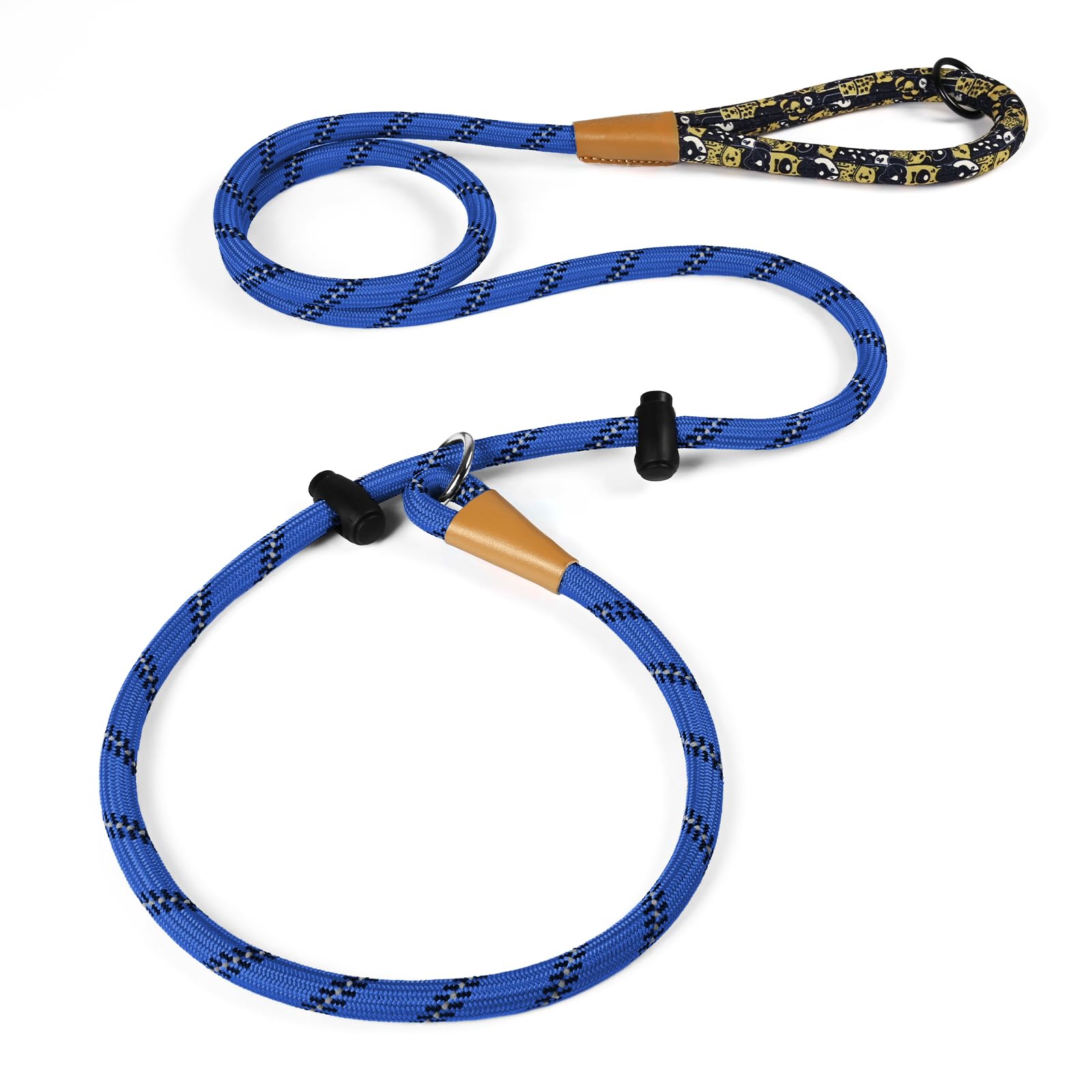 Lynxking Slip Lead Dog Leash Reflective, Heavy Duty Comfortable Strong Rope For Large Medium Small Dogs No Pull Pet Training (Bl