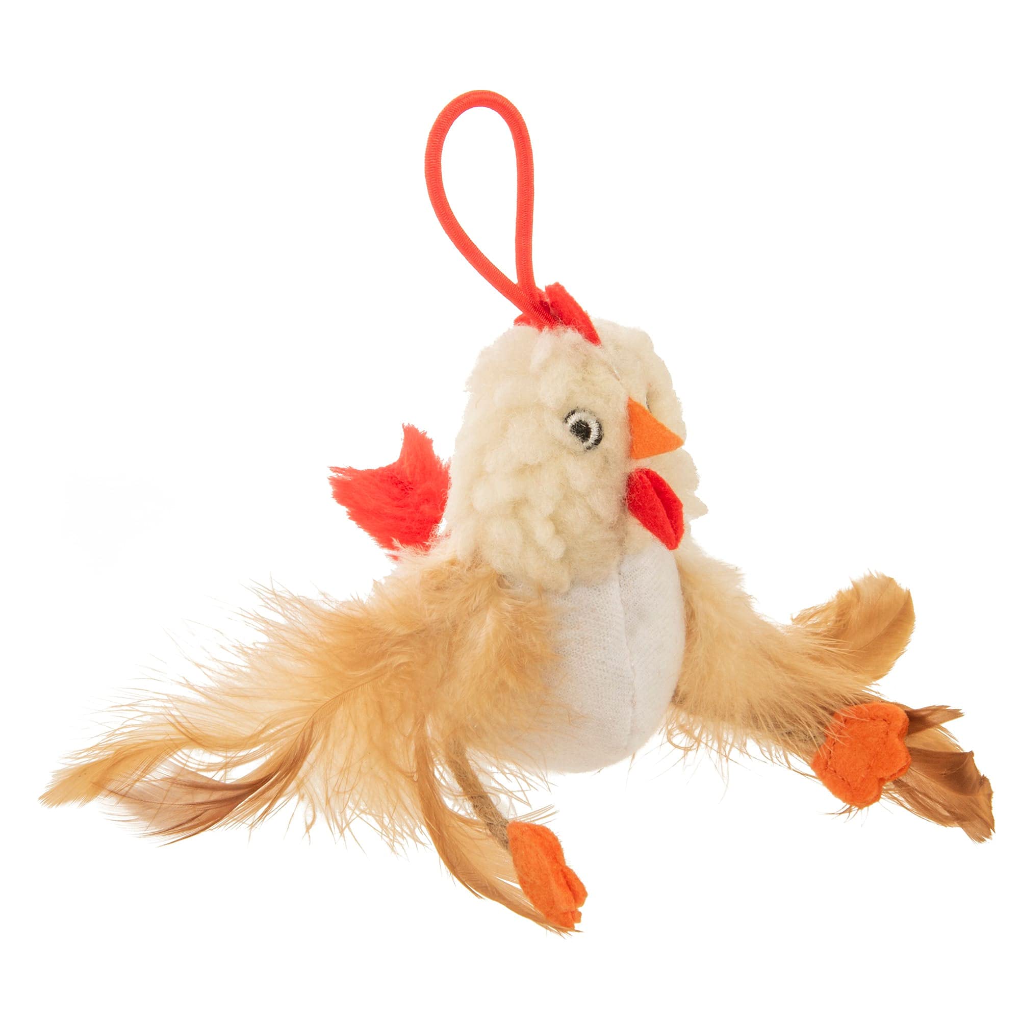 Petlinks Happynip Flying Chicken Electronic Sound Launcher Cat Toy, Contains Silvervine & Catnip, Battery Powered - Beige, One S