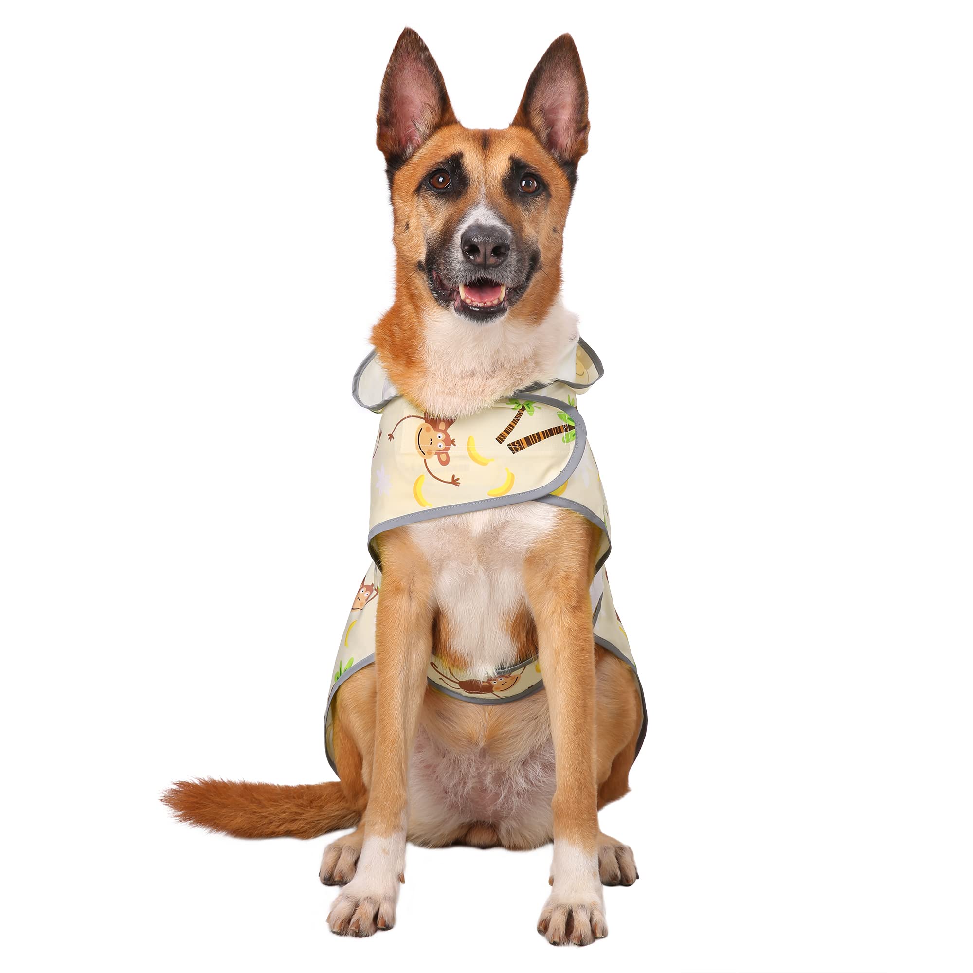 Dog Raincoats For Large Dogs With Hood And Leash Hole, Waterproof Dog Poncho Rain Jacket Coat For Large Pets And Dogs