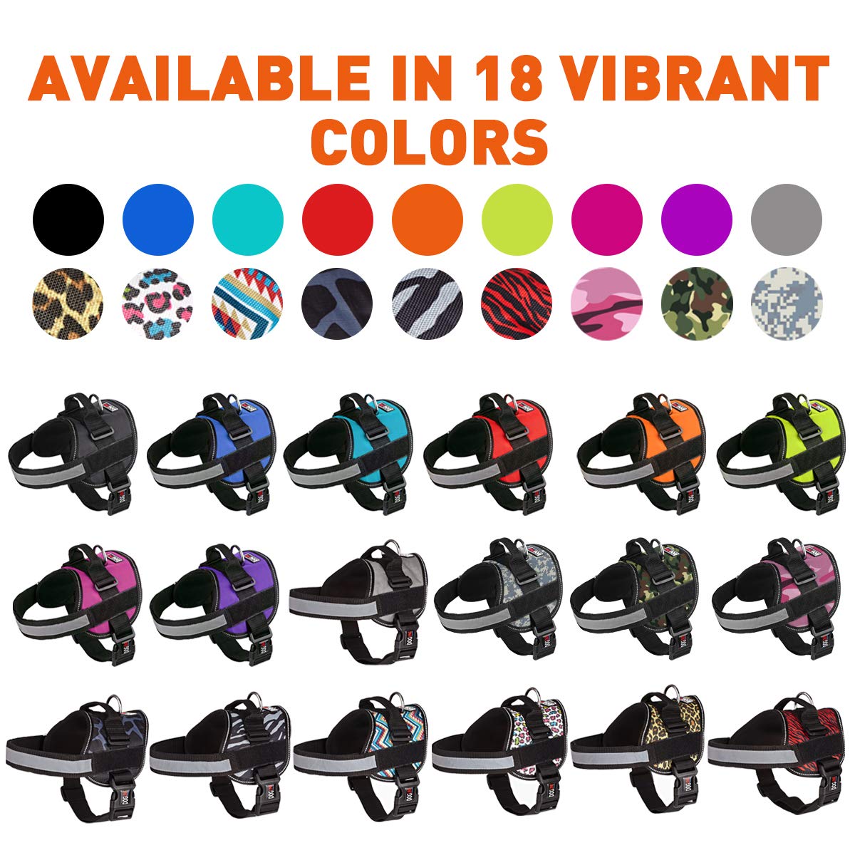 Dog Harness, Reflective No-Pull Adjustable Vest With Handle For Walking, Training, Service Breathable No - Choke Harness For Small, Medium Or Large Dogs Room For Patches Girth 22 To 30 In Urban Camo