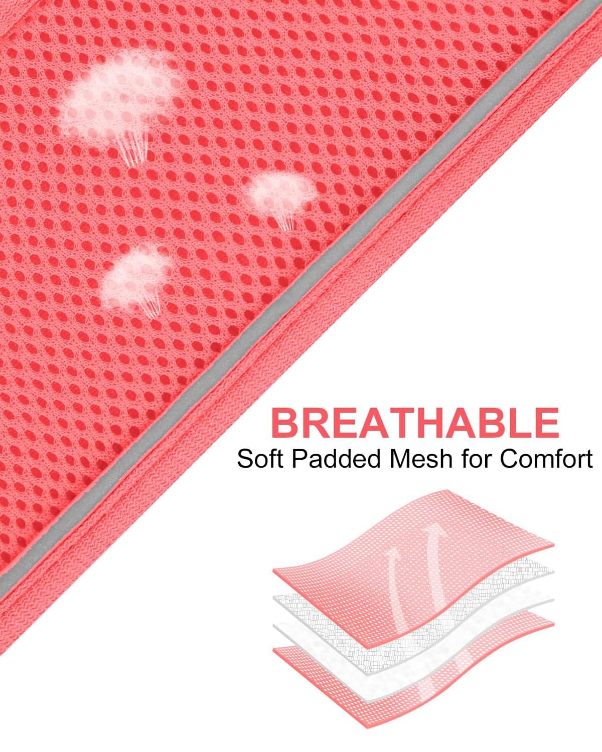 Joytale Small Dog Harness, Breathable Mesh Step-In Vest, Reflective Soft Padded Harnesses Small Sized Dog For Walking, Pink, S