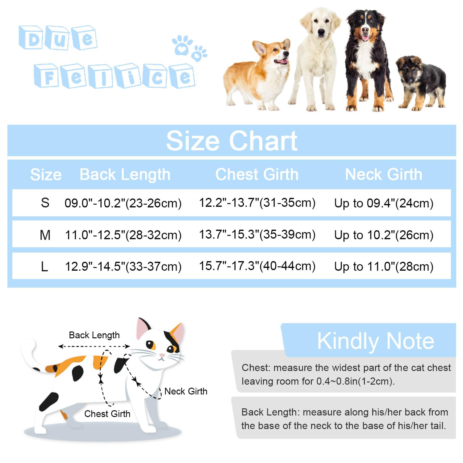 Due Felice Cat Surgery Recovery Suit Small Dog Surgical Recovery Onesie Pet After Surgery Wear for Female Male Cat Doggy Blue Ca