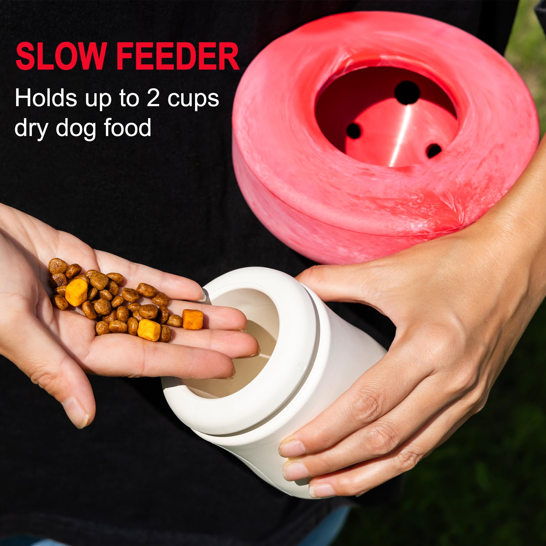 BiteKing Natural Rubber Dog Enrichment Toys for Large Dogs, Slow Feeder to Keep Them Busy - Lifetime Replacement - Durable Treat