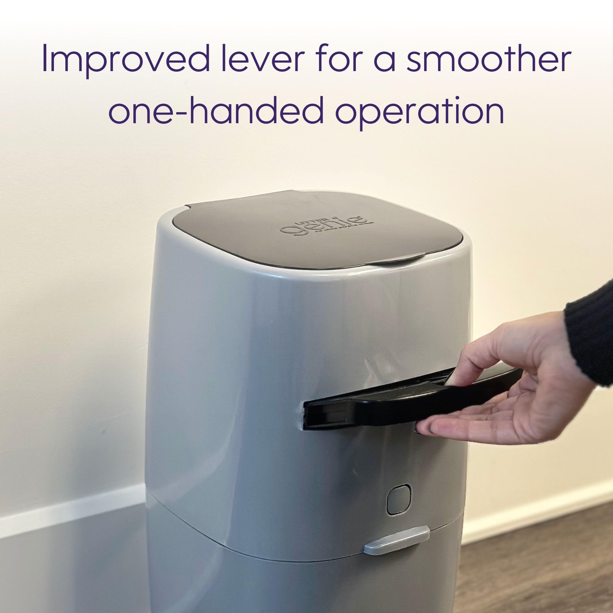 Litter Genie Plus Cat Litter Disposal System, Silver Pail with Odor Control, Includes 1 Square Refill Bag, 17 Deep, 8x8 Across