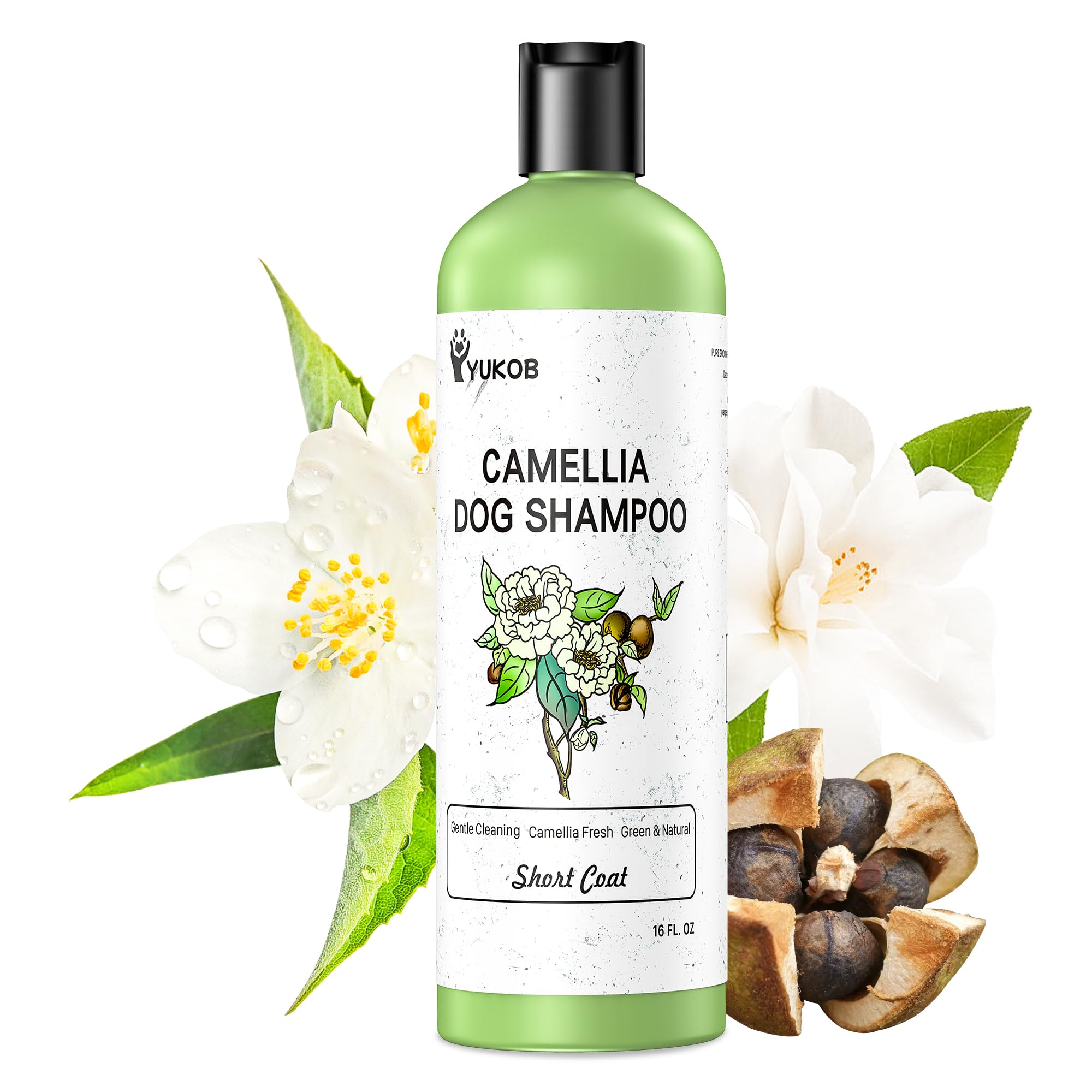 Yukob Dog Shampoo For Allergies & Itching -Natural Camellia Oil Pet Shampoo For Sensitive Skin, Deshedding, Smooth Coat For Smel
