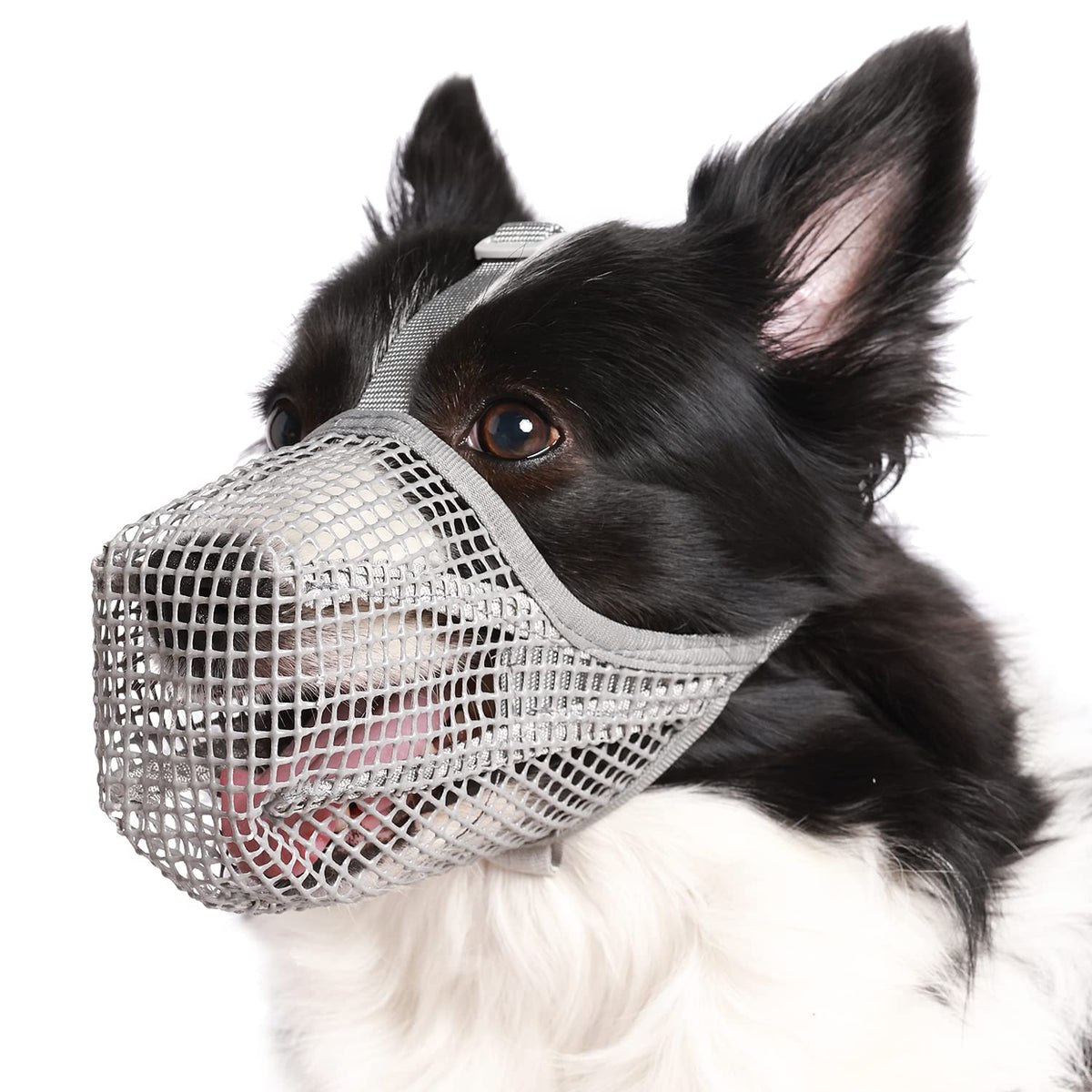 Crazy Felix Dog Muzzle, Soft Mesh Muzzle for Small Medium Large Dogs Labrador German Shepherd, Breathable Adjustable Mouth Guard