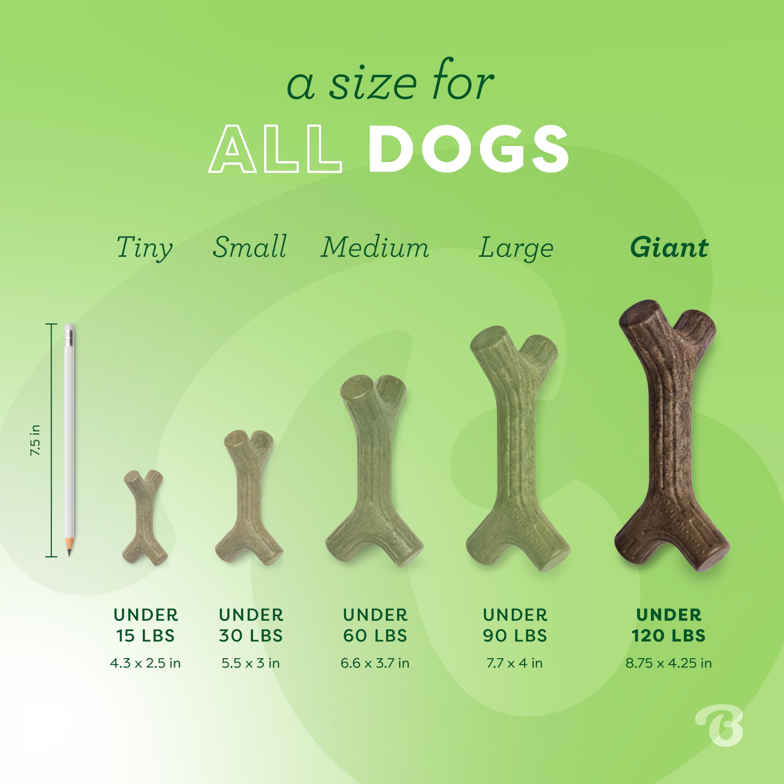 Benebone Bacon Stick Durable Dog Chew Toy For Aggressive Chewers, Real Bacon, Made In Usa, Giant