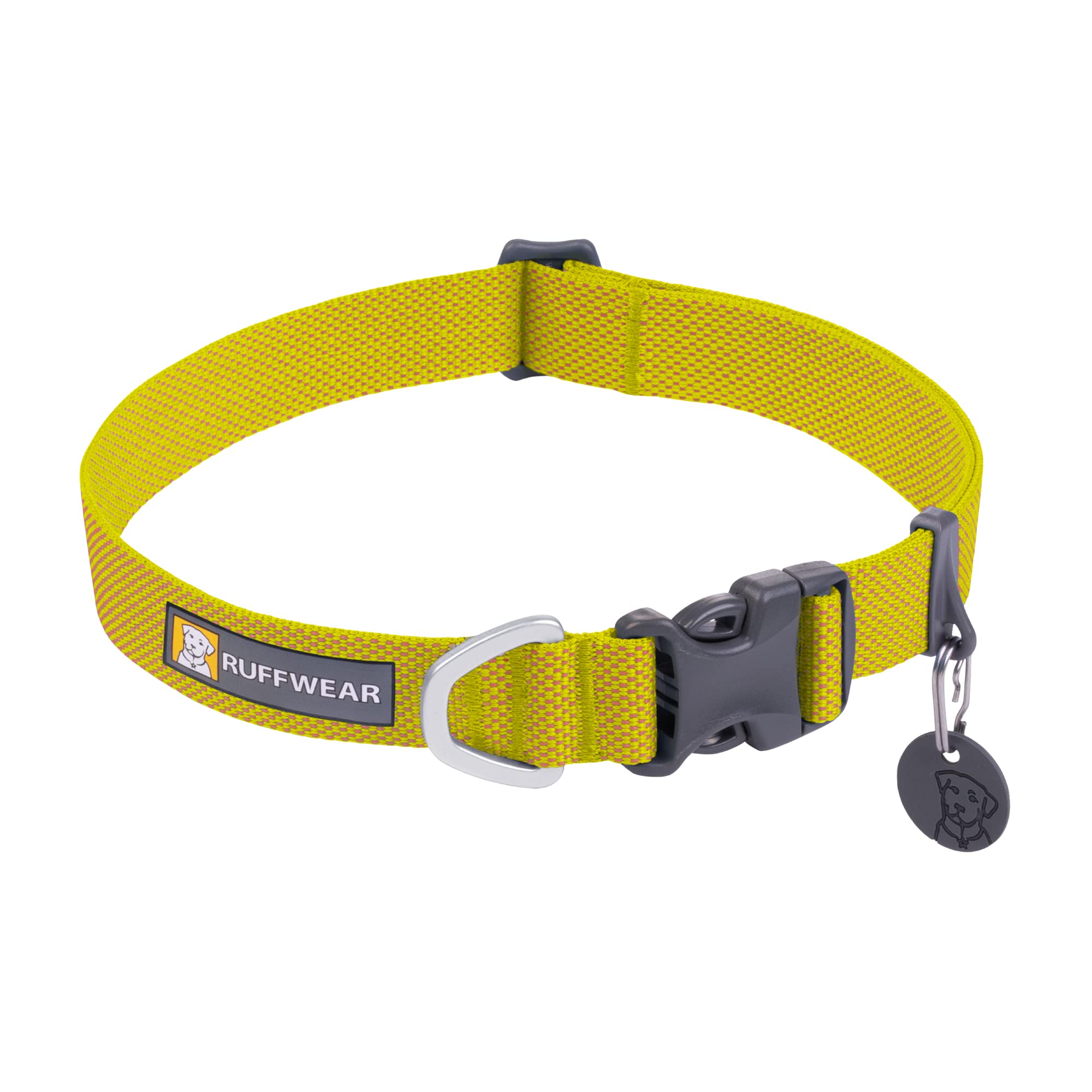 Ruffwear, Hi & Light Dog Collar, Minimal And Ultralight Collar For Everyday Walks And Runs, Lichen Green, 9''-11''