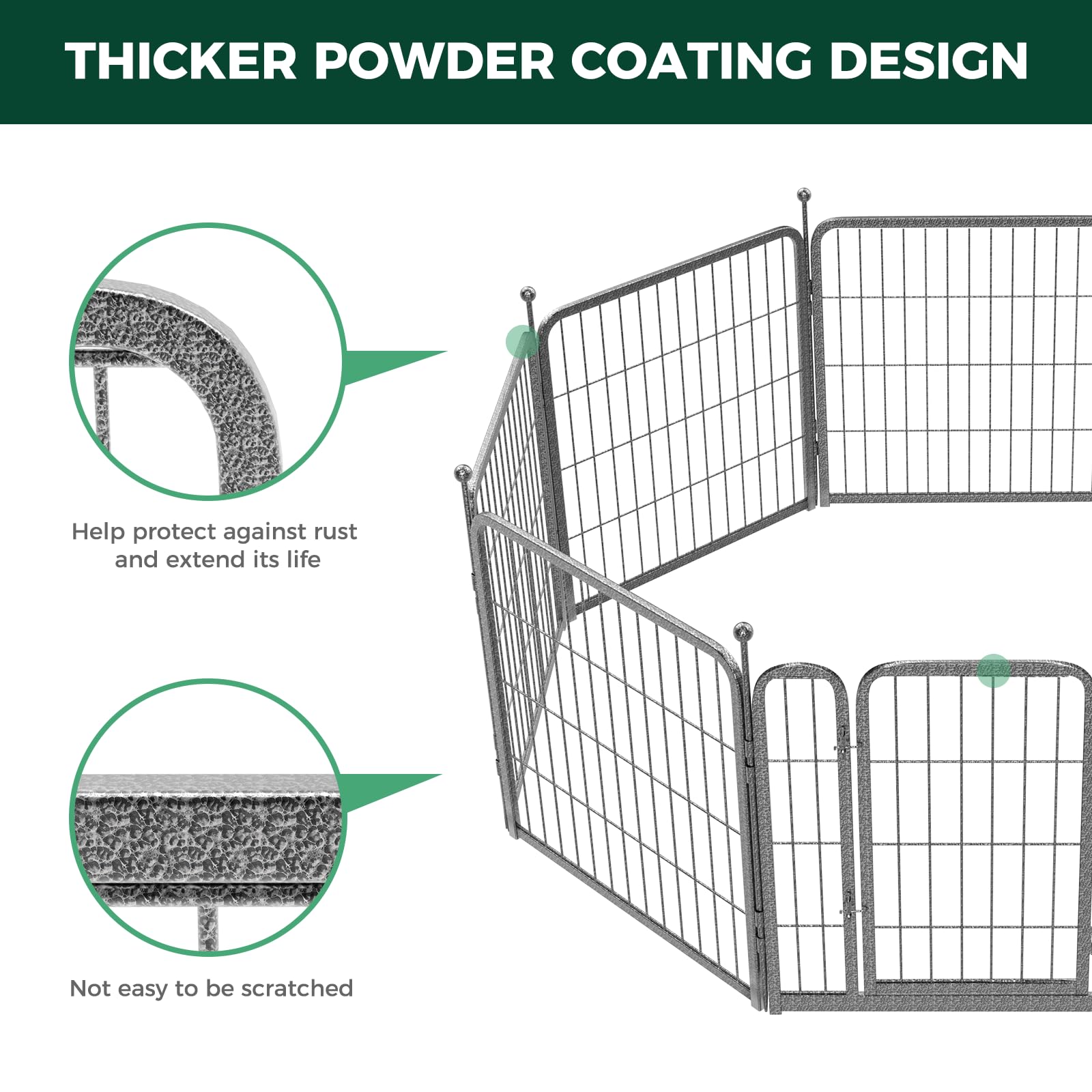 Fxw Aster Dog Playpen Designed For Yard, 8 Panels