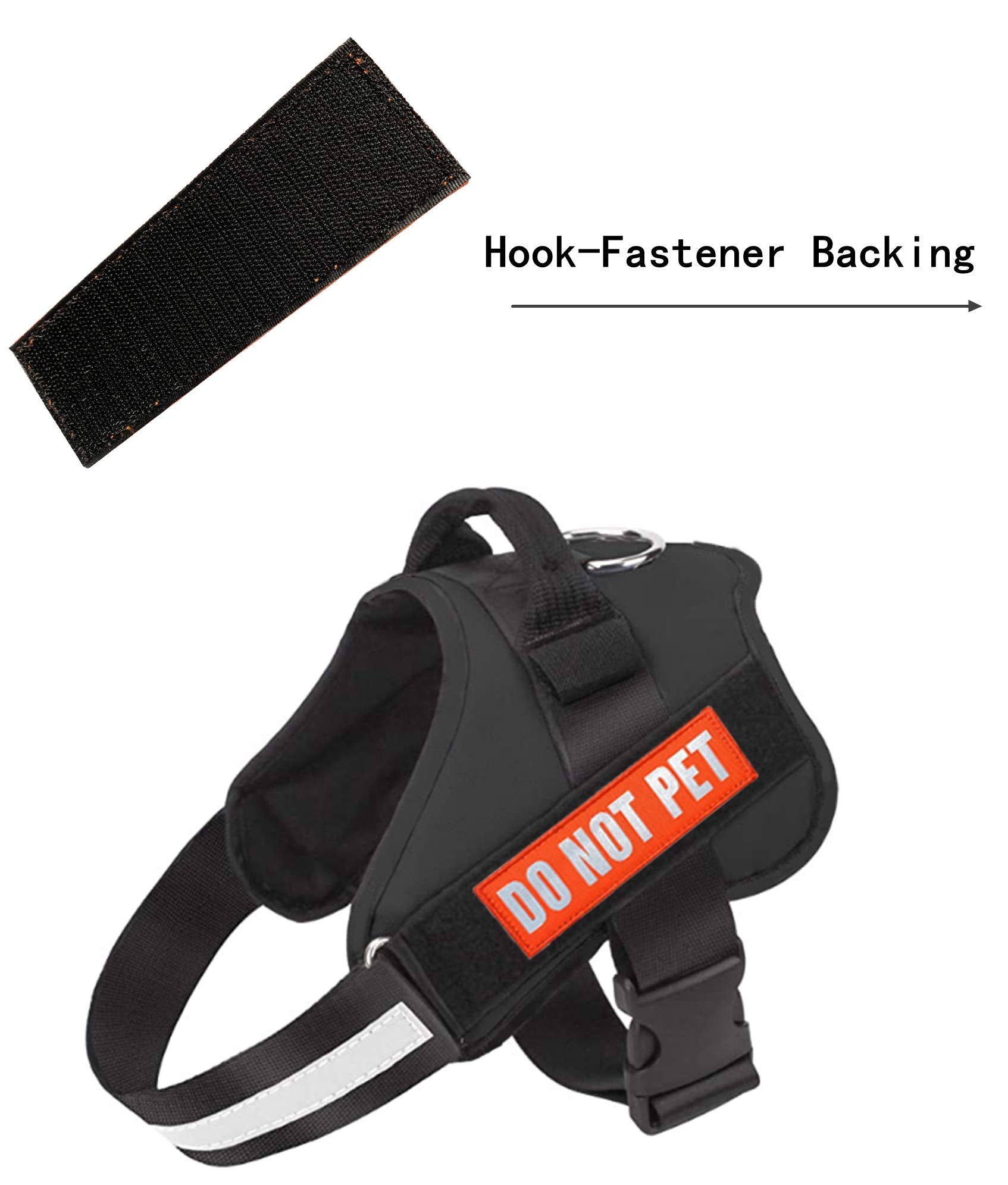 JUJUPUPS Orange Reflective Dog Patches 2 Pack Service Dog,in Training,DO NOT PET,Patches with Hook and Loop for Vests and Harnes