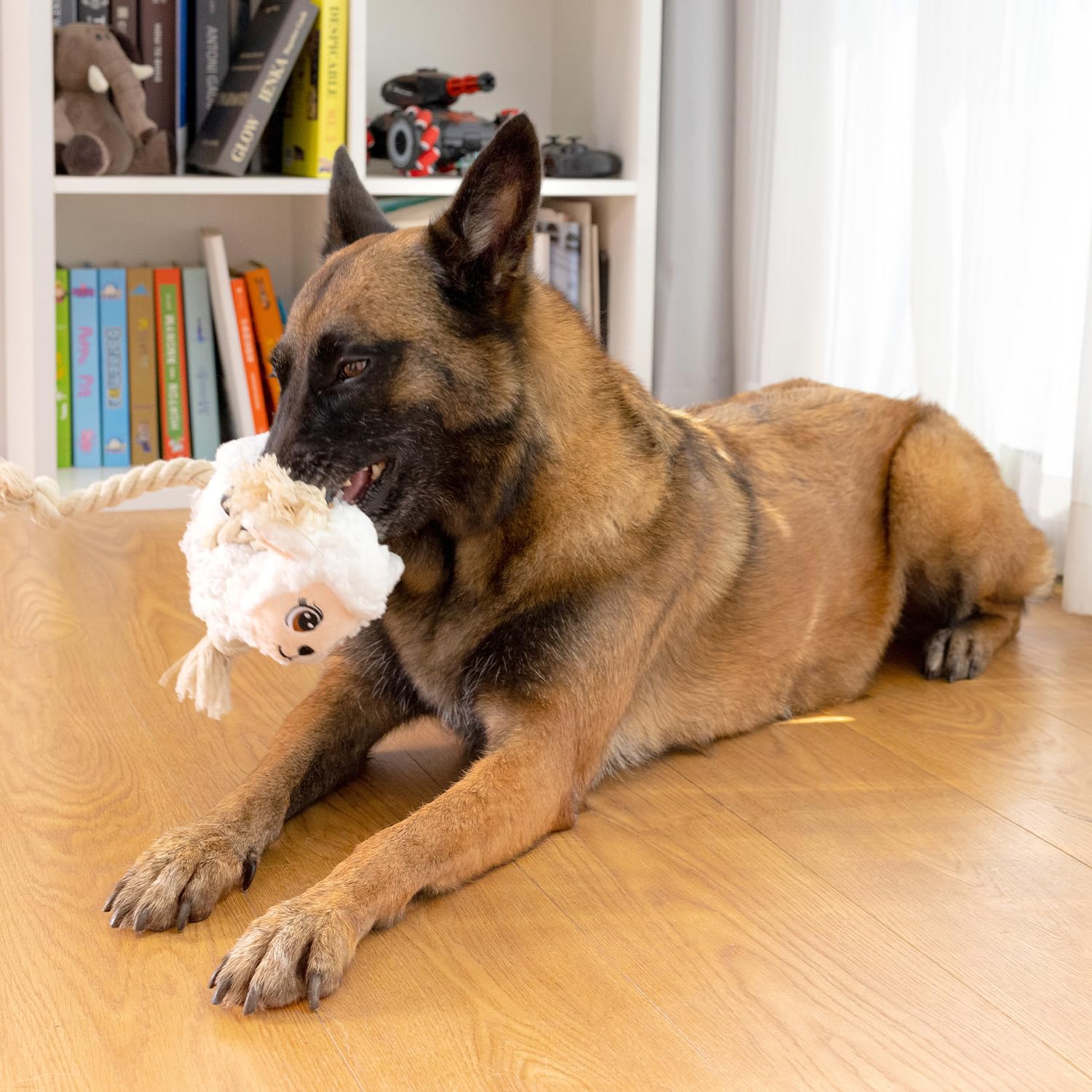 Sedioso Large Dog Squeaky Toys, Stuffed Animal Dog Chew Toy, Durable Plush Toy for Puppy, Small, Middle, Large Dogs
