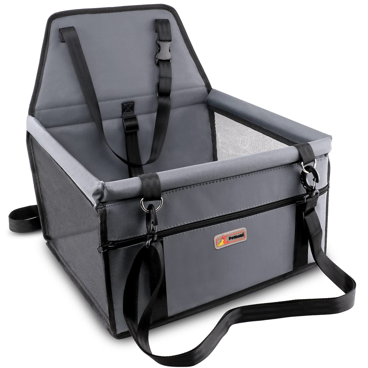 Petbobi Small Dog Car Seat, Dog Car Booster Seat For Small Medium Dogs 5-15 Lbs, Foldable Front Seat Safety With Sturdy Pvc Tube