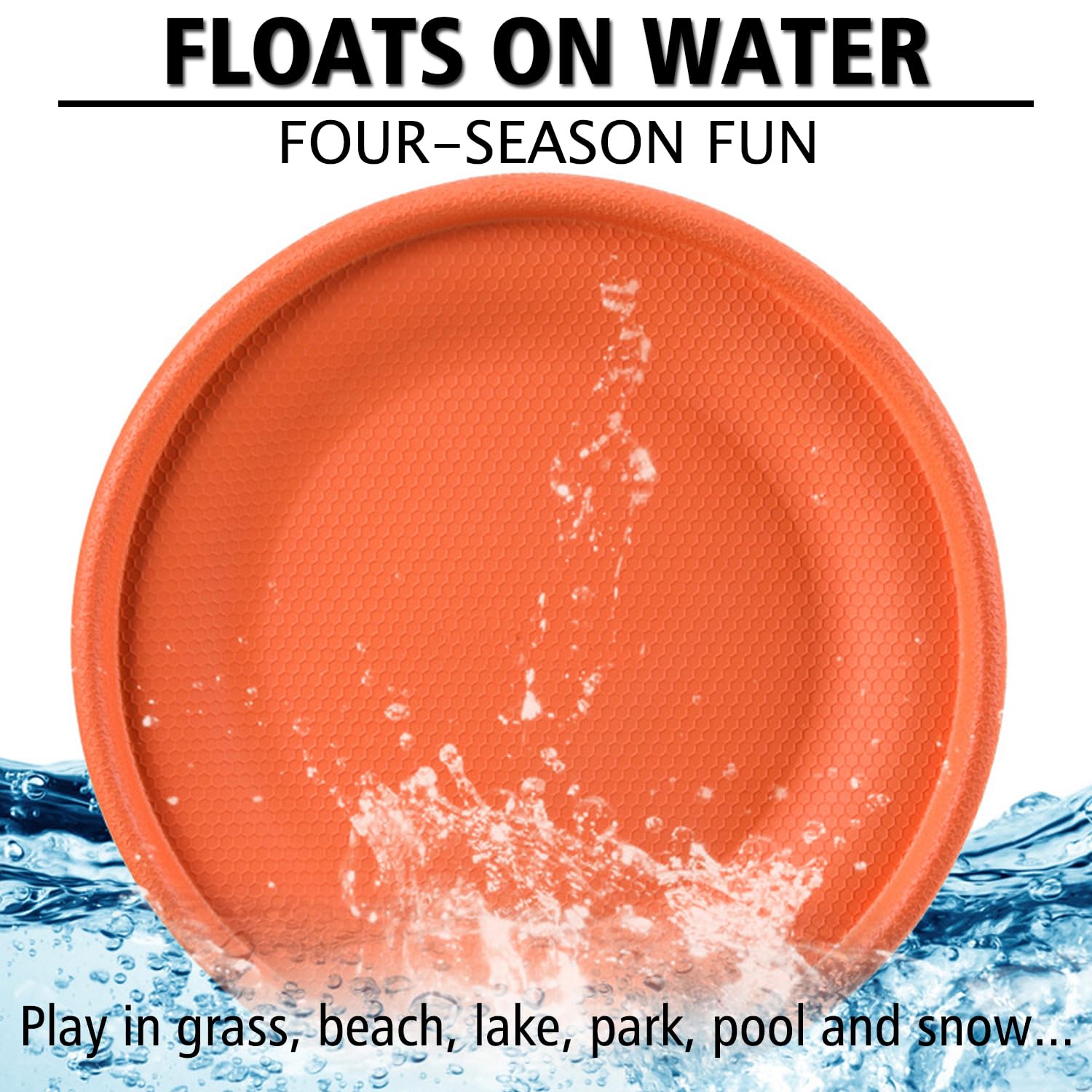 Xigou Dog Flying Disc (2 Pack) - Durable Rubber Flying Disc Dog Toy - 9.25'' Indestructible Rubber Dog Flying Disc - Puncture Re