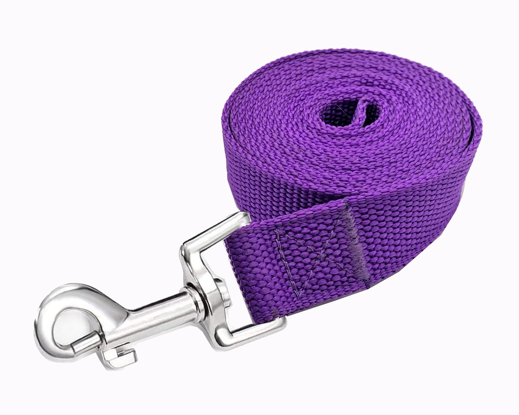 Strong Nylon Dog Leash, 4FT/ 5 FT/ 6FT Dog Leashes for Medium Large Dogs (6FT, Purple)