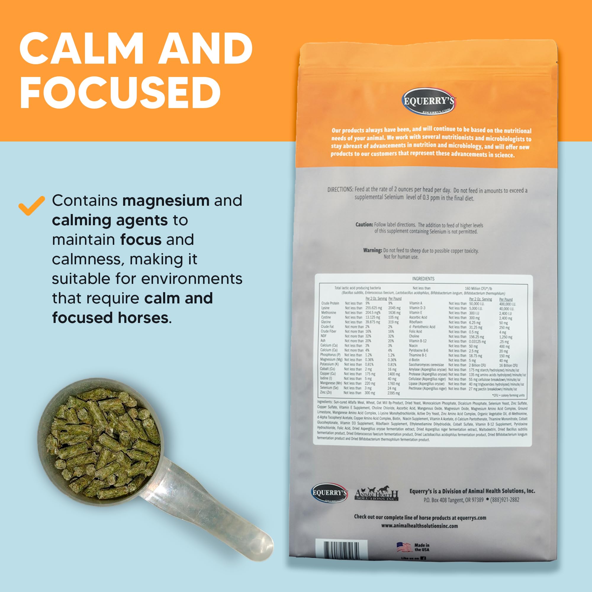 Equerrys Cu-Shine Total Horse Health Pellet Supplement, Horse Probiotics, Biotin for Radiant Coat, Digestive Supplements for Co