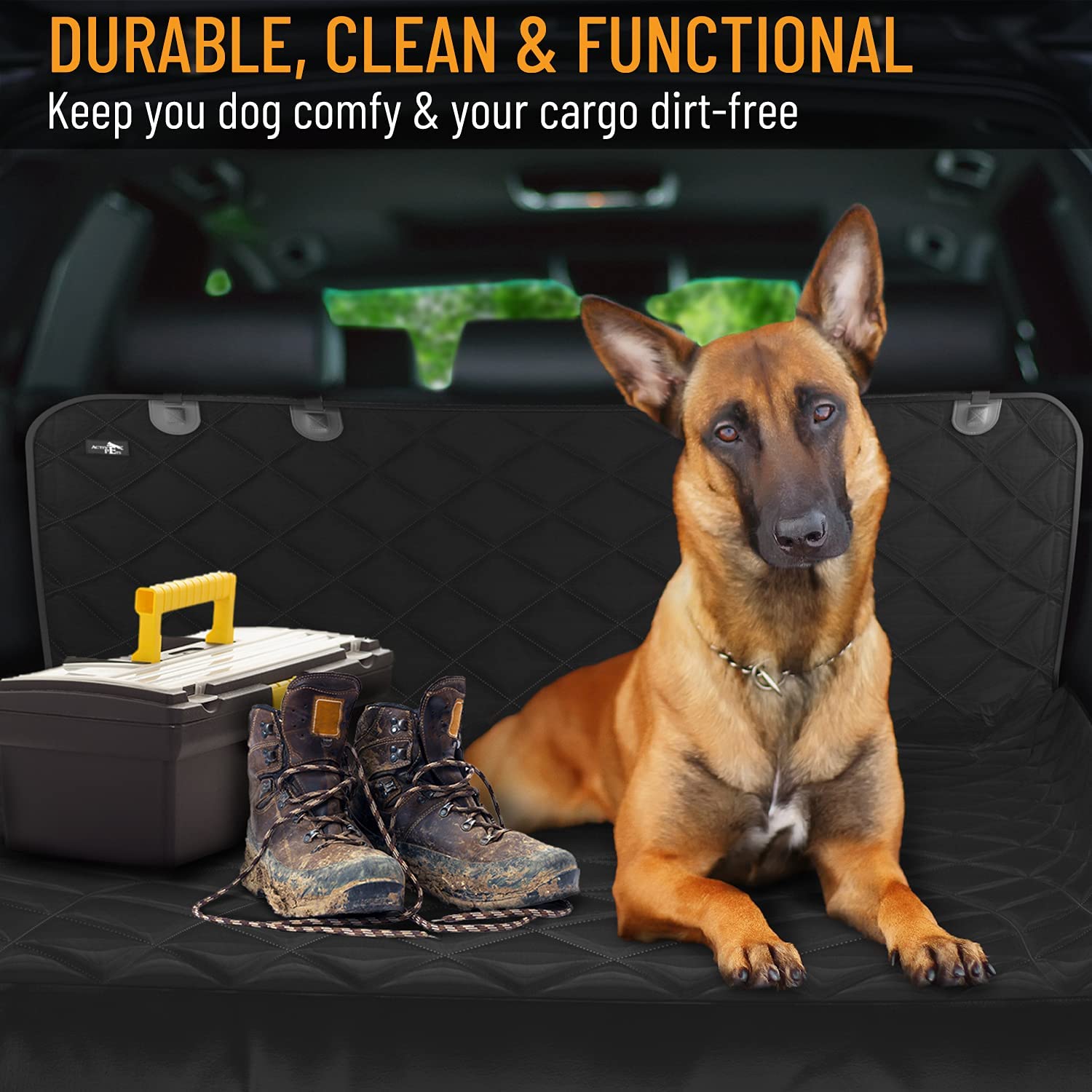Active Pets Cotton Suv Cargo Liner For Dogs, Durable Non Slip Vehicle Seat Cover, Protects Against Dirt & Fur, Pet Cargo Liner F