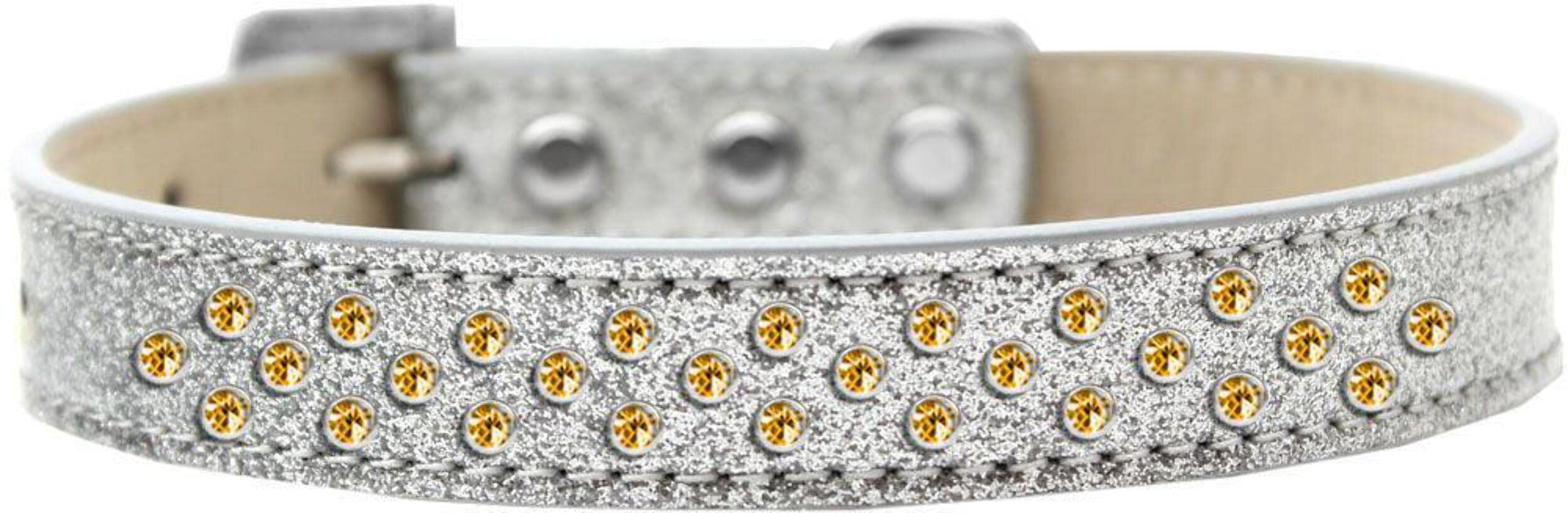 Mirage Pet Products Sprinkles Ice Cream Dog Collar with Yellow Crystals, Size 20, Black