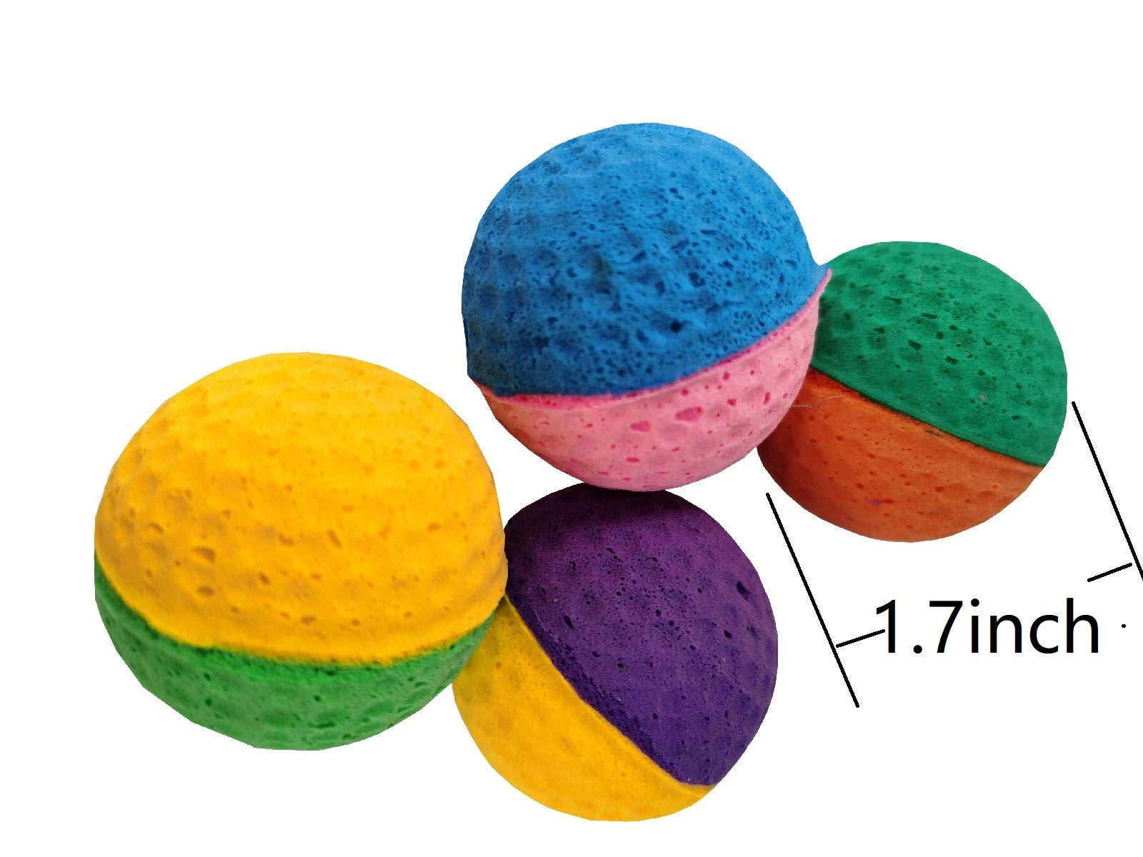 Ginfh Cat Foam Ball Cat Sponge Ball Toy Cat Soccer Ball Toy (Two Color Pet Ball)