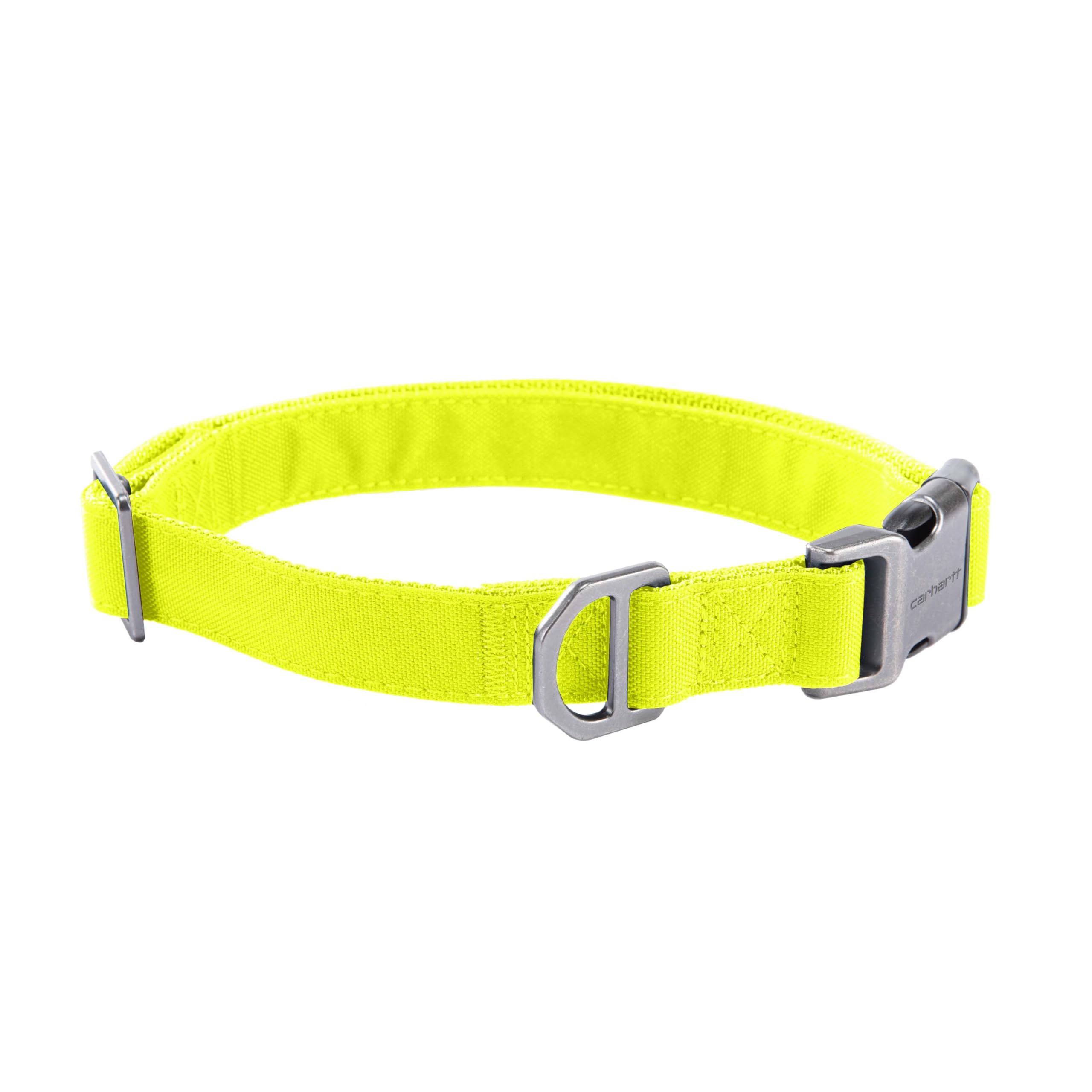 Carhartt Field Dog Collar, Fully Adjustable, Durable 600-Denier Fabric W/Reflective Wordmark for Visibility, Brite Lime, Large