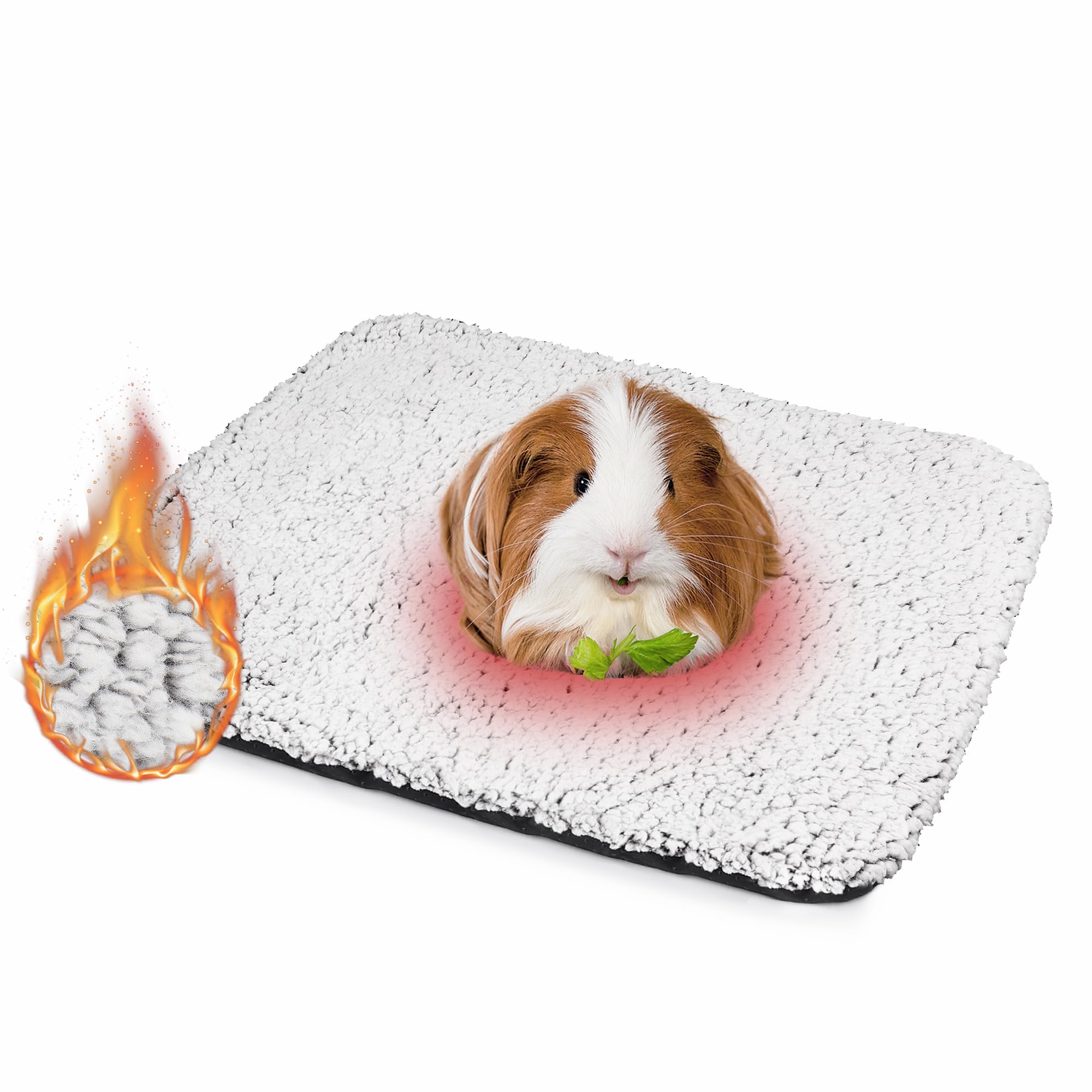 Mygeromon Guinea Pig Cage Liner Washable Rabbit Bedding Mats Small Animal Pad for Winter Keep Warm 19.515.5 Inch