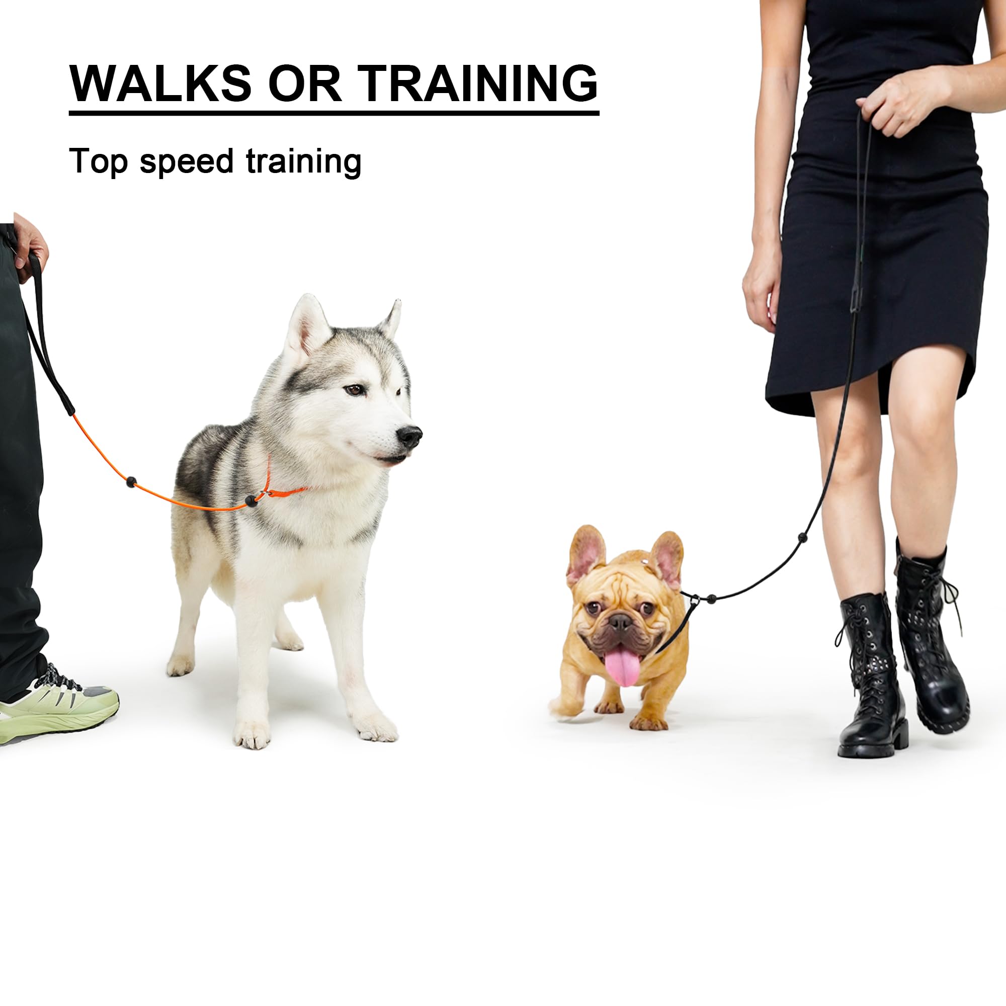 Beaugo Slip Leads For Dogs,Thin Slip Lead,Dog Training Leash,Thin Slip Leads For Dogs,Gentle Leader For Dogs For Small,Medium Or Large Dogs,Strong Dog Leash (Black, 1.8M Long)