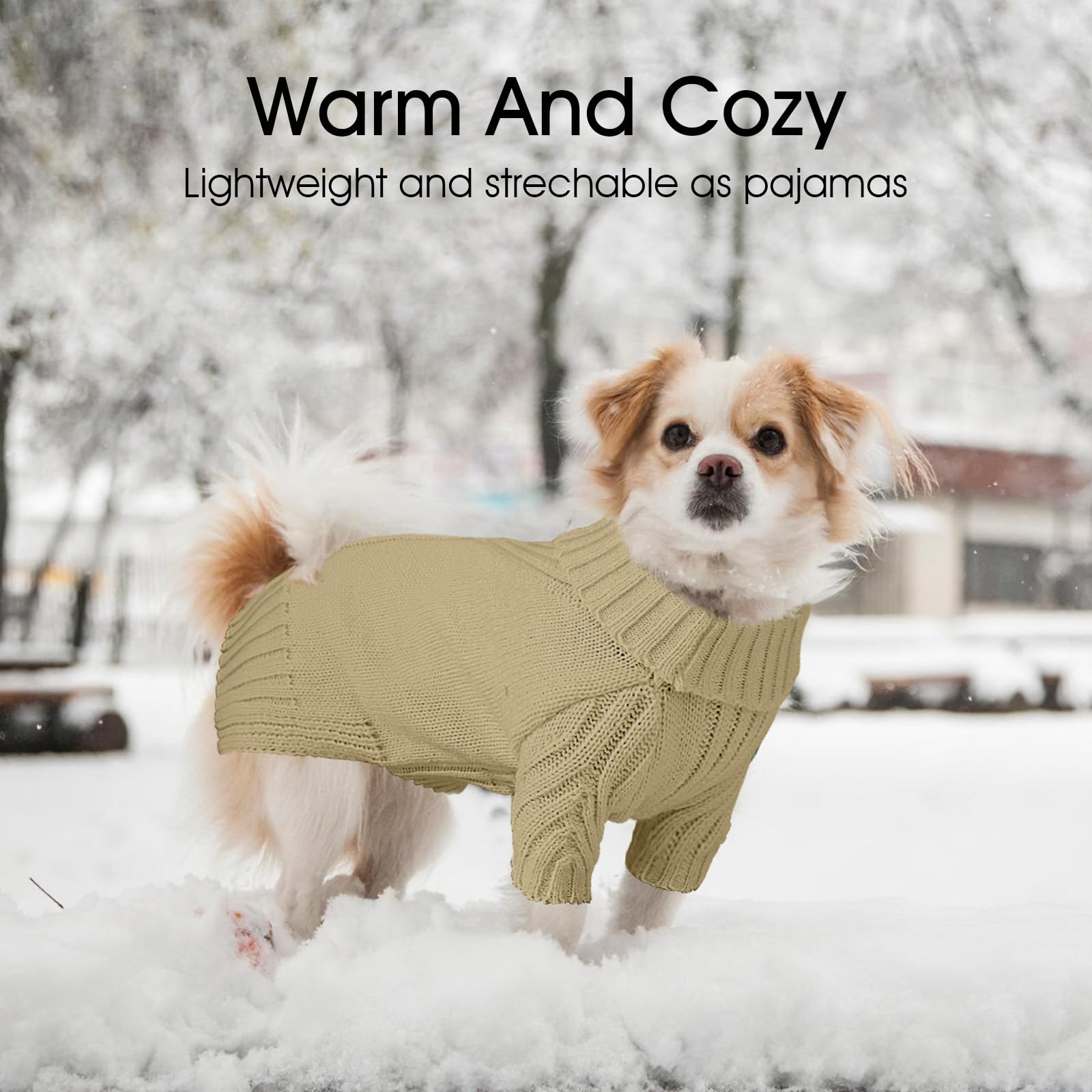 Dog Sweaters For Small Medium Large Dogs Girl, Classic Turtleneck Pet Sweater For Dogs Cats, Thermal Doggy Winter Coat, Warm Dog