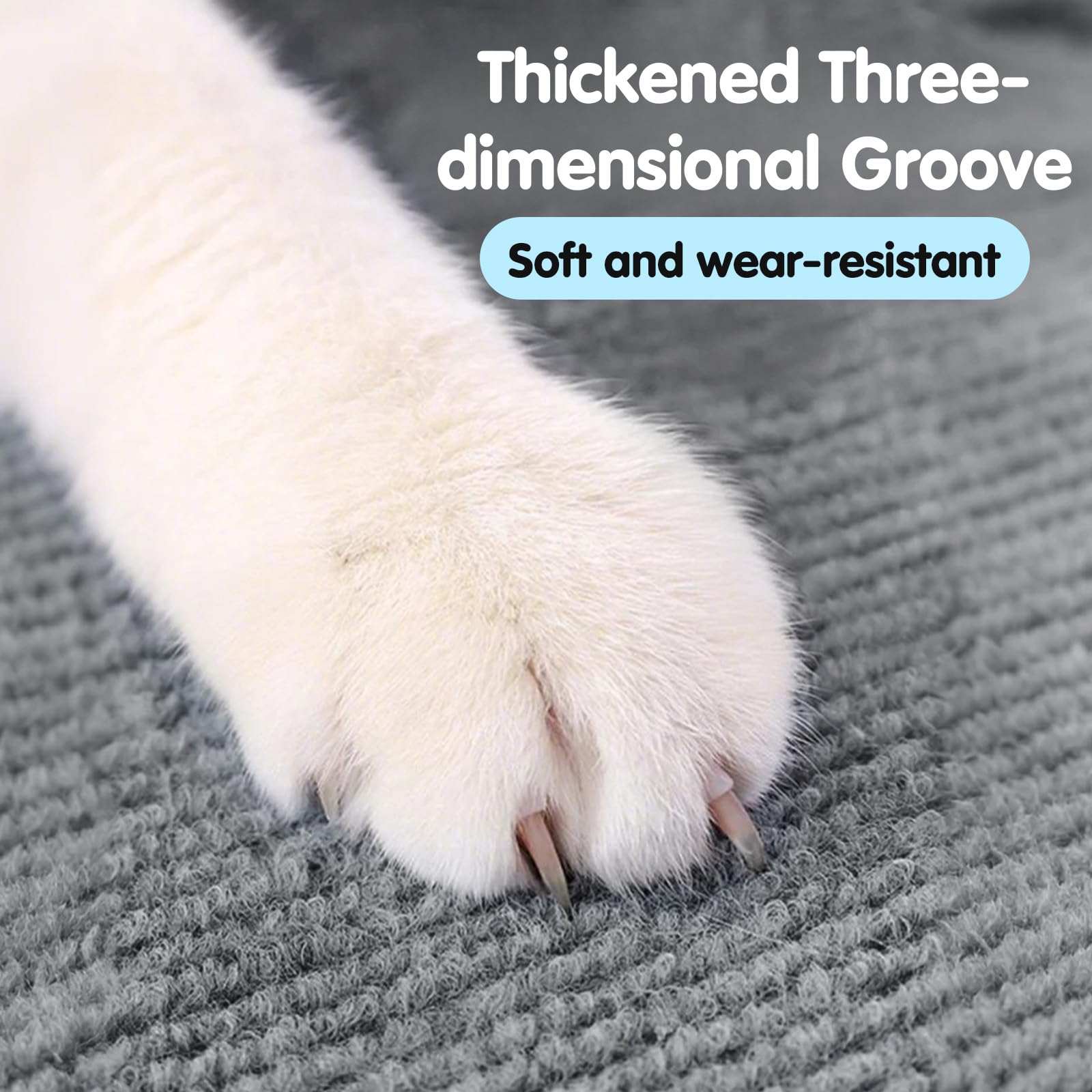 Self-Adhesive Cat Scratching Mat - Durable Couch Protector For Furniture, No Residue, Customizable, Safe For Cats, Easy Installa