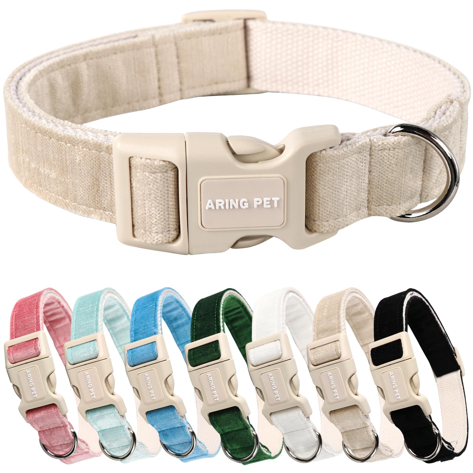 Aring Pet Cotton Dog Collar-Soft Dog Collar For Small Dogs, Lightweight Comfortable Pet Collars With Quick Release Buckle For Small Medium Large Dog