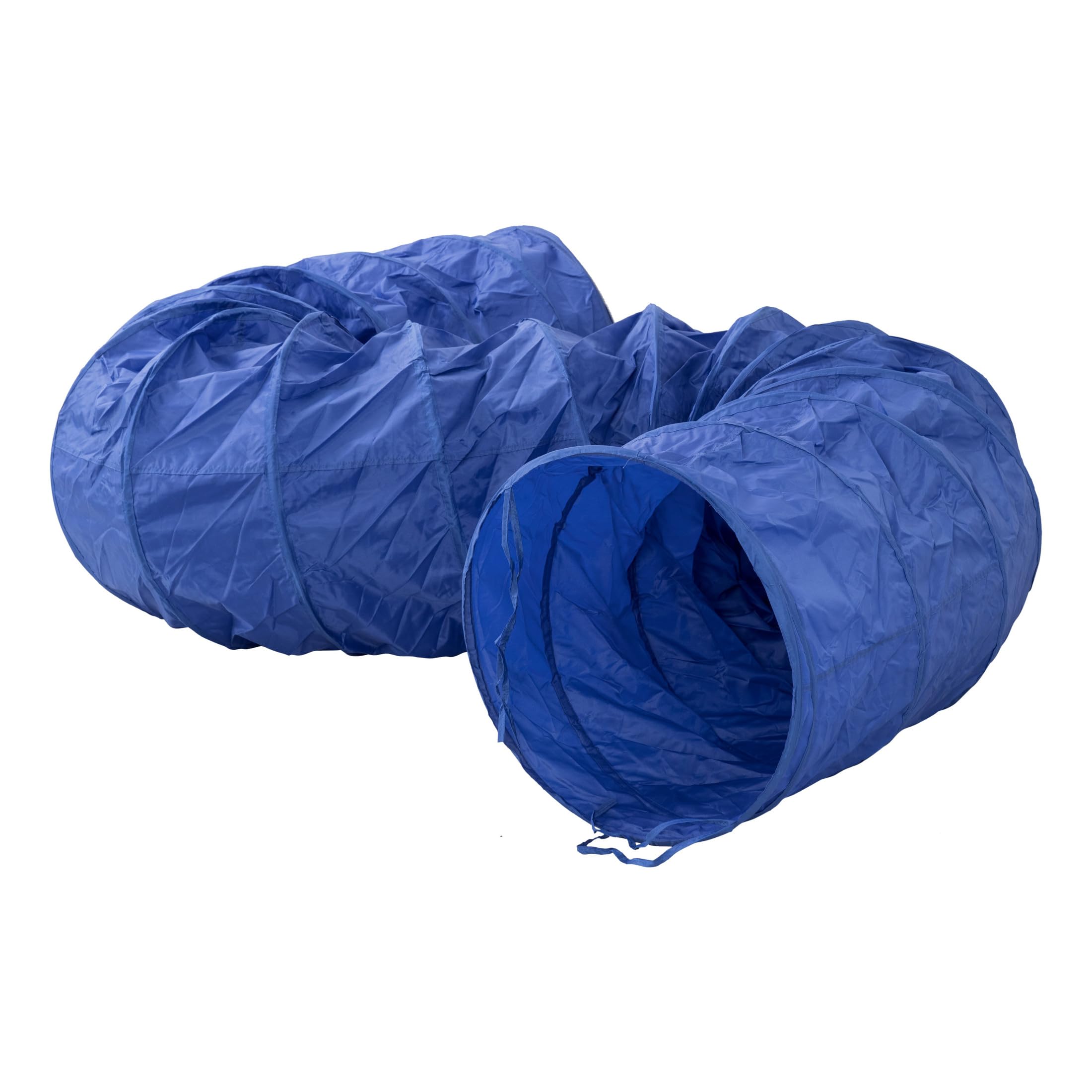 TRIXIE Dog Agility Tunnel - Portable 196.9" Long, 23.6" Diameter, Blue Polyester Training Equipment for Large Dogs, Model 3211